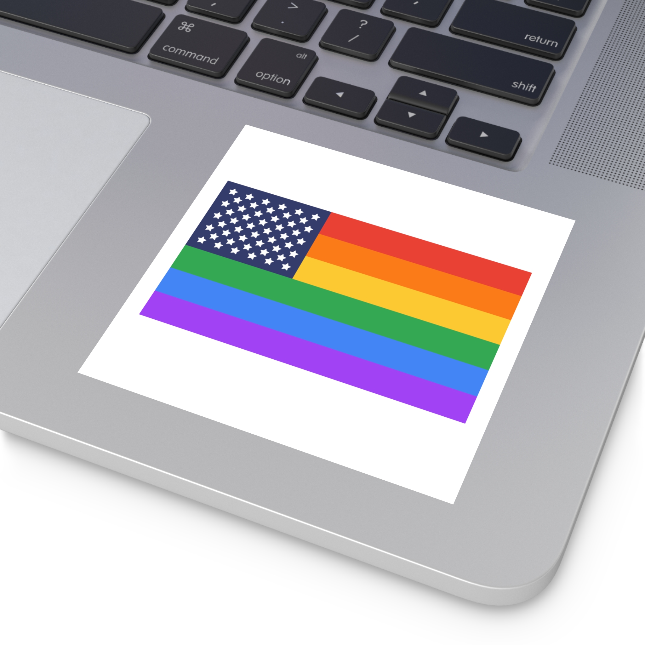 Lgbt Pride Month June Lesbian Gay Bisexual Transgender Lgbtq Flag Rainbow Vector (1) Laminate Stickers Square - Image 19