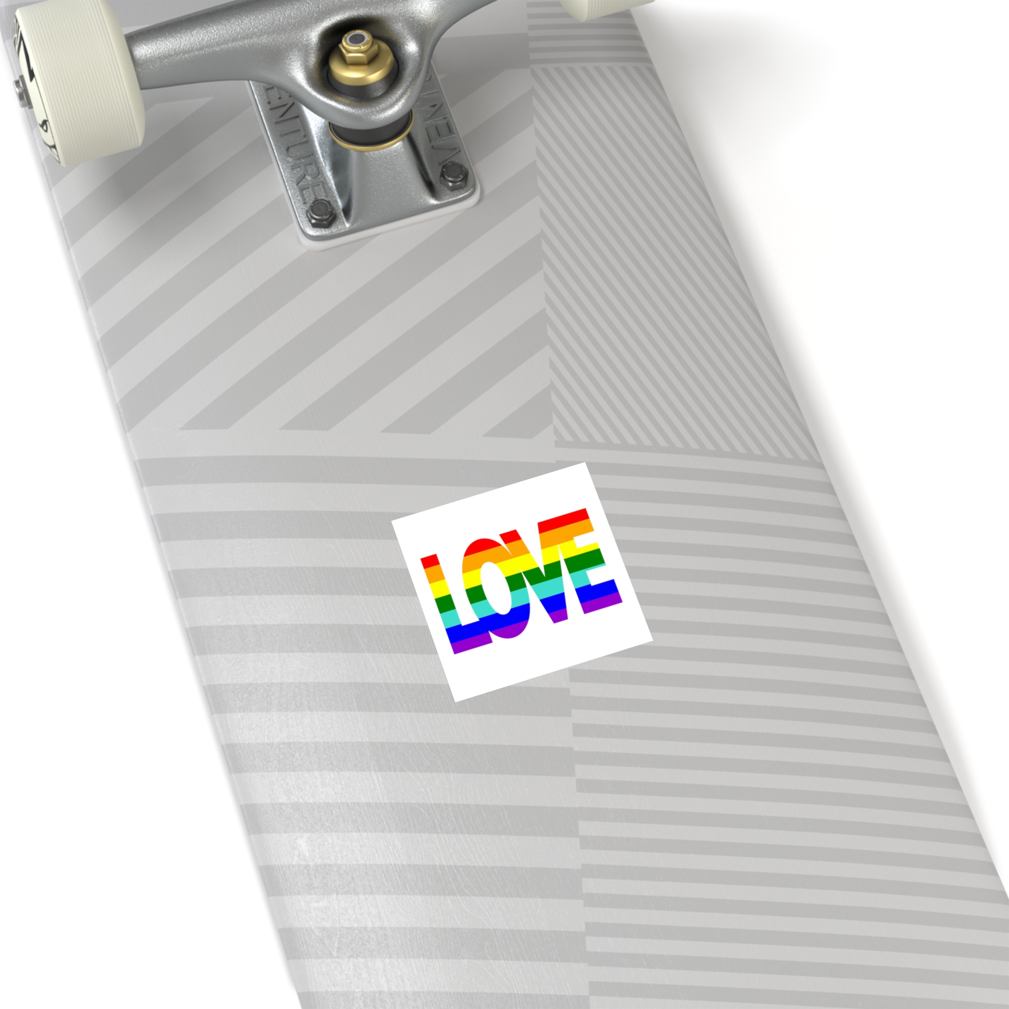 Lgbt Pride Flag Rainbow Flag Background Multicolored Peace Flag Movement Original Colors Symbol Laminate Stickers Square - Image 4