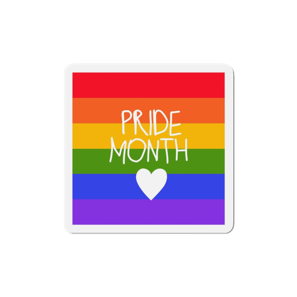 Cute Simple Banner Pride Month Symbols Pride Month With Lgbtq Flag Colours Die Cut Magnets - Image 13