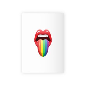 Lgbt Lips With Rainbow Color Tongue Gift Wrapping Paper Rolls 1pc