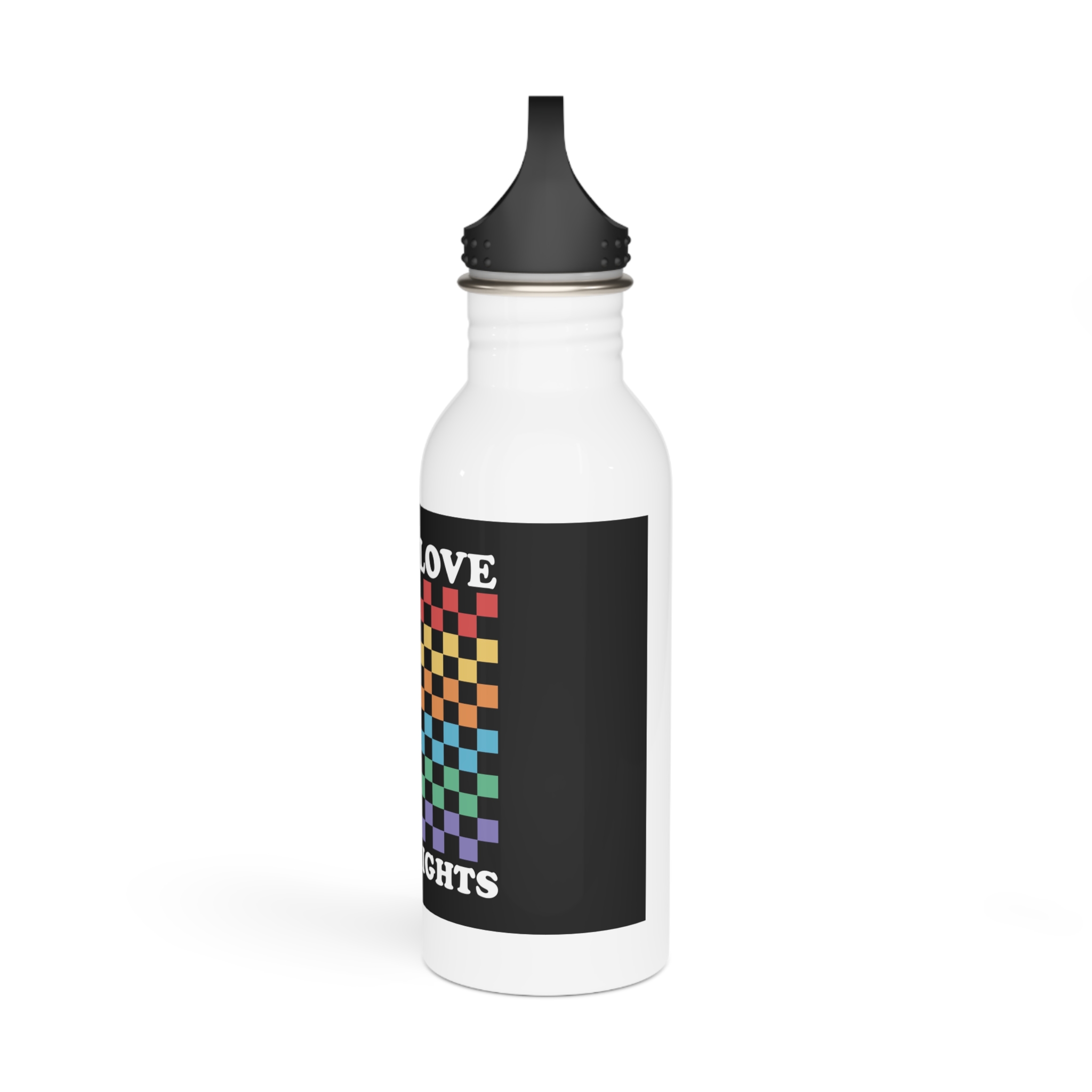 Pride Lgbt Gay Typography T Shirt Design Stainless Steel Water Bottle - Image 4