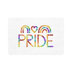 Vibrant Pride Celebration Poster Pet Food Mat 12x18