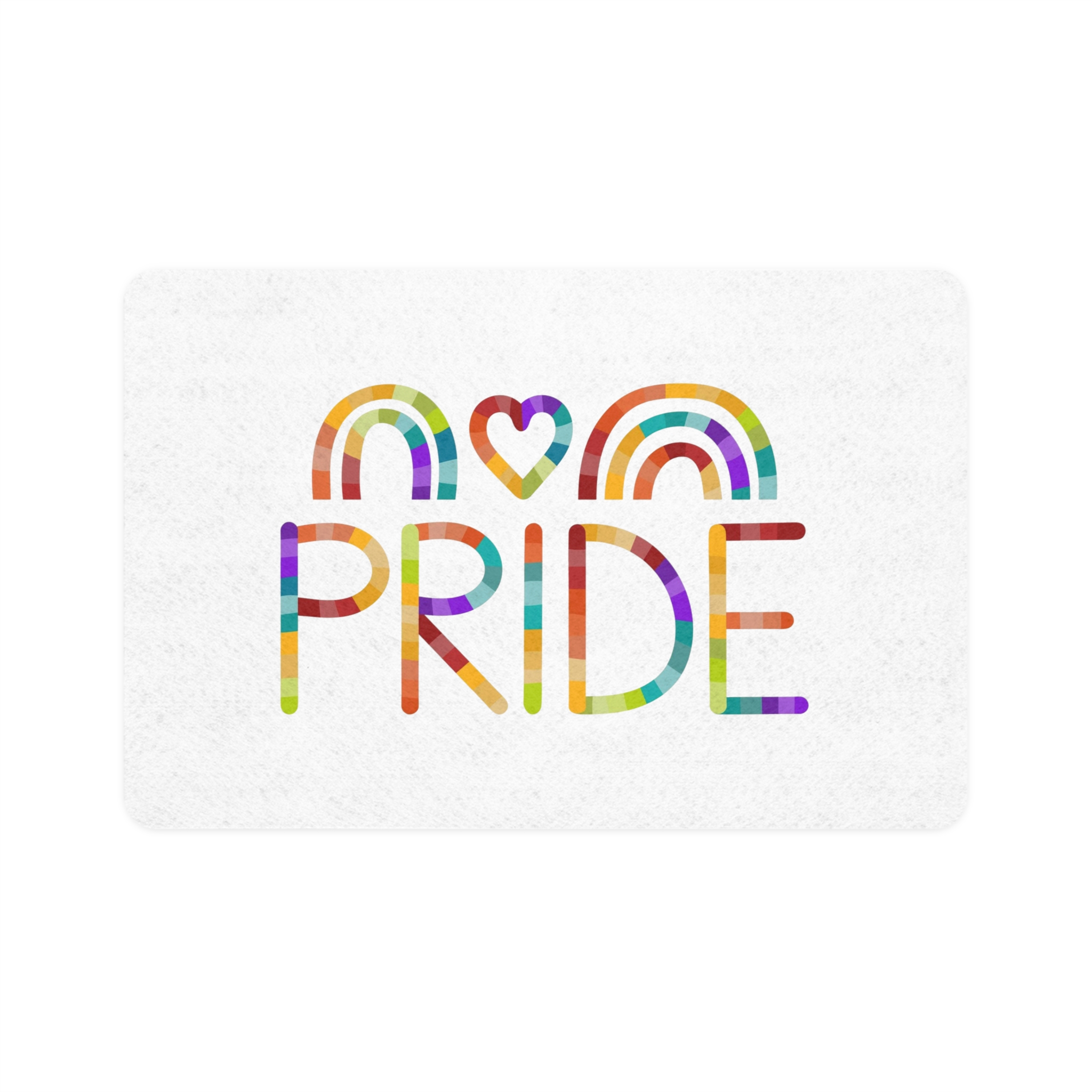 Vibrant Pride Celebration Poster Pet Food Mat 12x18