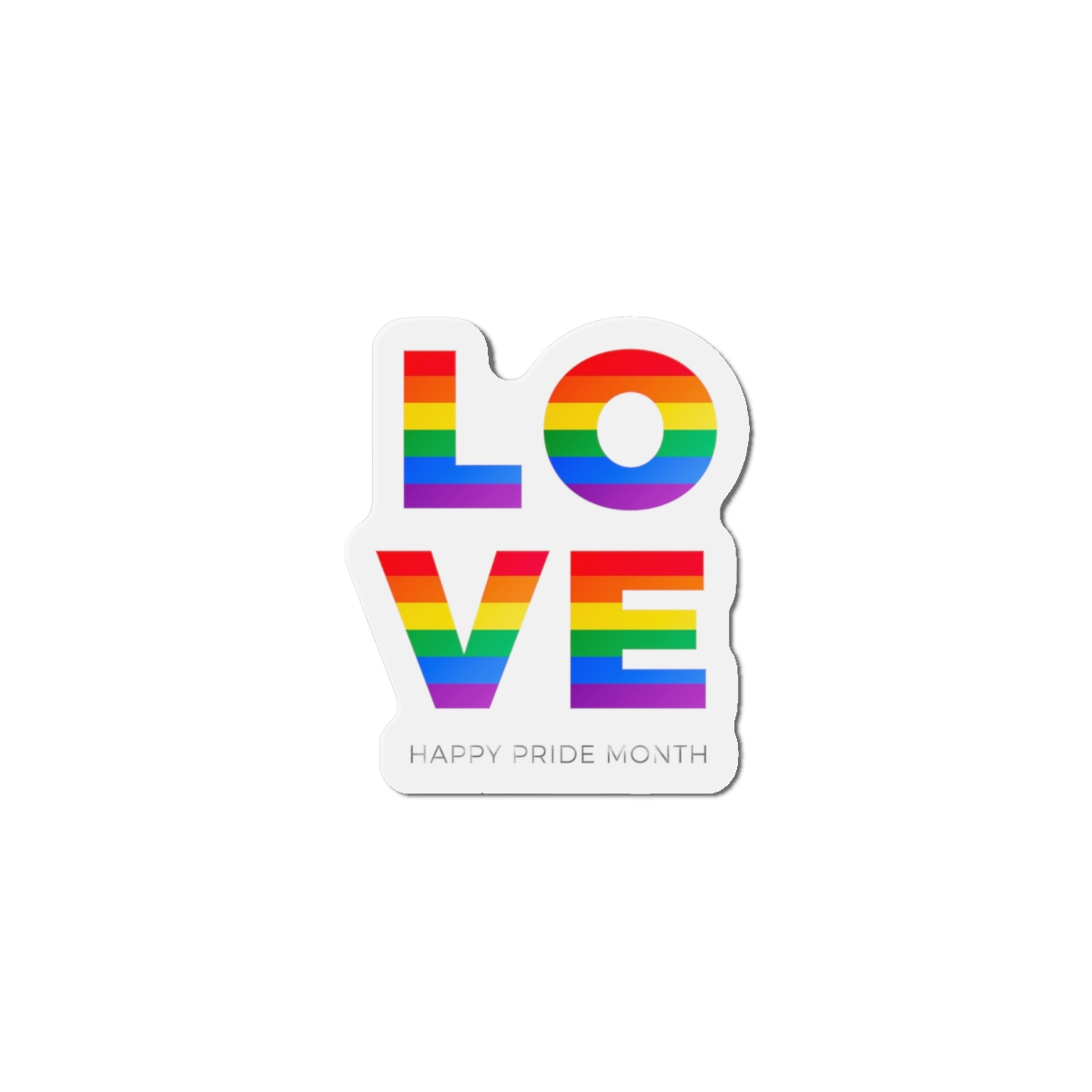 Love Word With Gay Pride Flag Die Cut Magnets - Image 7