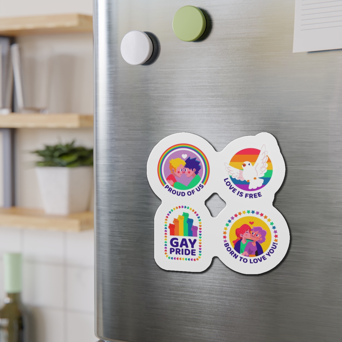 Flat Labels Collection Pride Month Celebration (1) Die Cut Magnets - Image 15