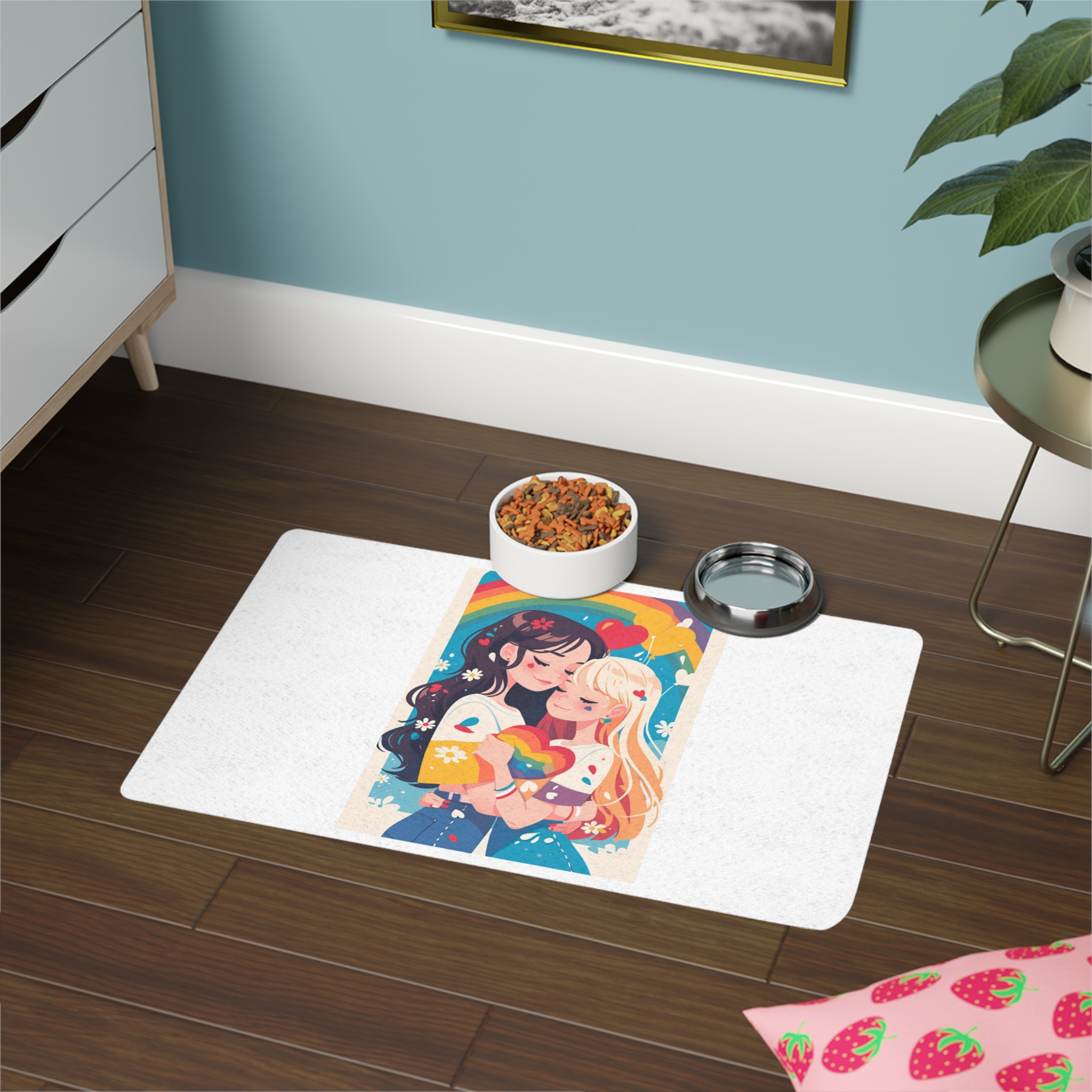 Lesbian Pride Design 23E0A0 Pet Food Mat 12x18 - Image 4