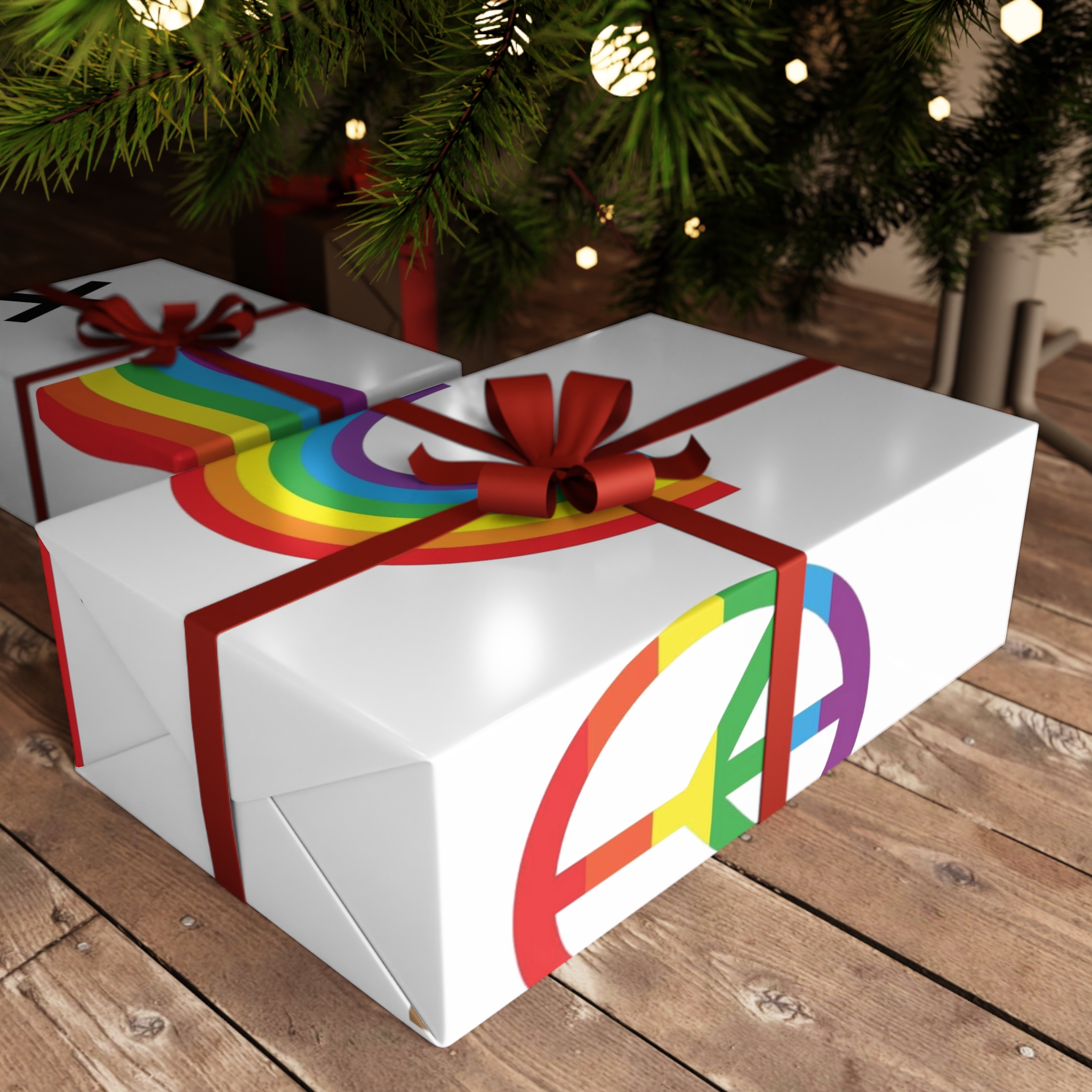 Set Flat Lgbt Homosexual Rainbow Flag Icon Symbols Gift Wrapping Paper Sheets 1pc - Image 6