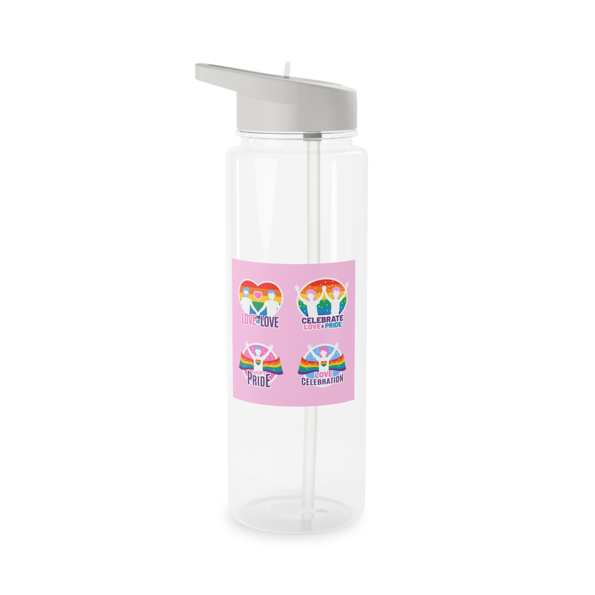 Pride Day Neon Badges Tritan Water Bottle - Image 5