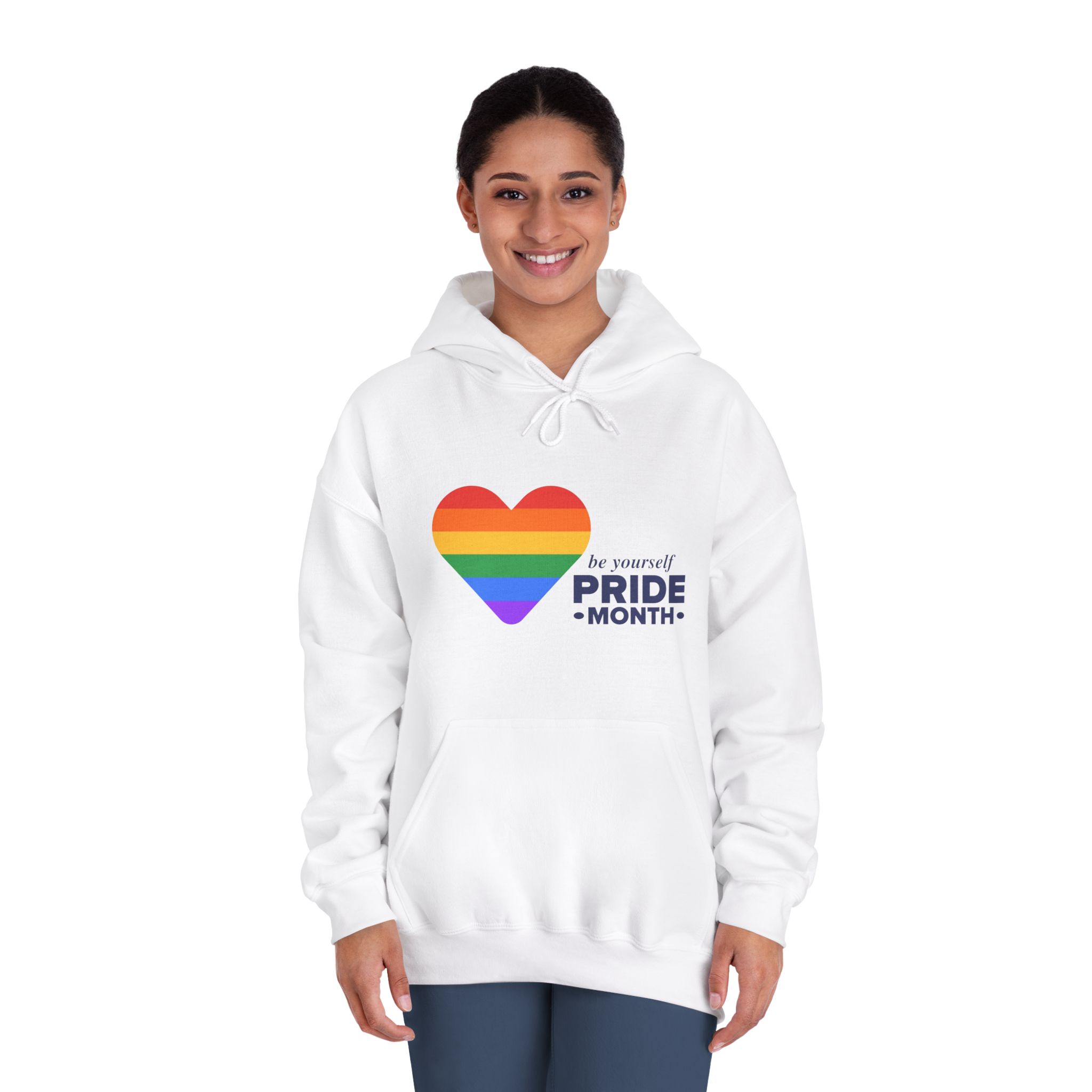 Lgbt Pride Month June Lgbt Flag Rainbow Flag Love Concept Vector Illustration Poster Unisex Dryblend Hooded Sweatshirt - Image 4