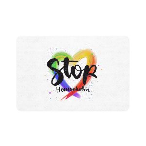 Stop Homophobia Concept Pet Food Mat 12x18