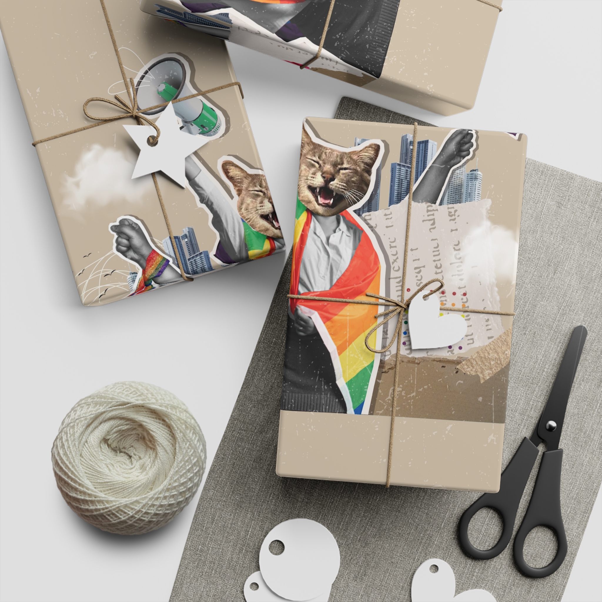 Lesbian Pride Design 5F982B Gift Wrapping Paper Sheets 1pc - Image 2