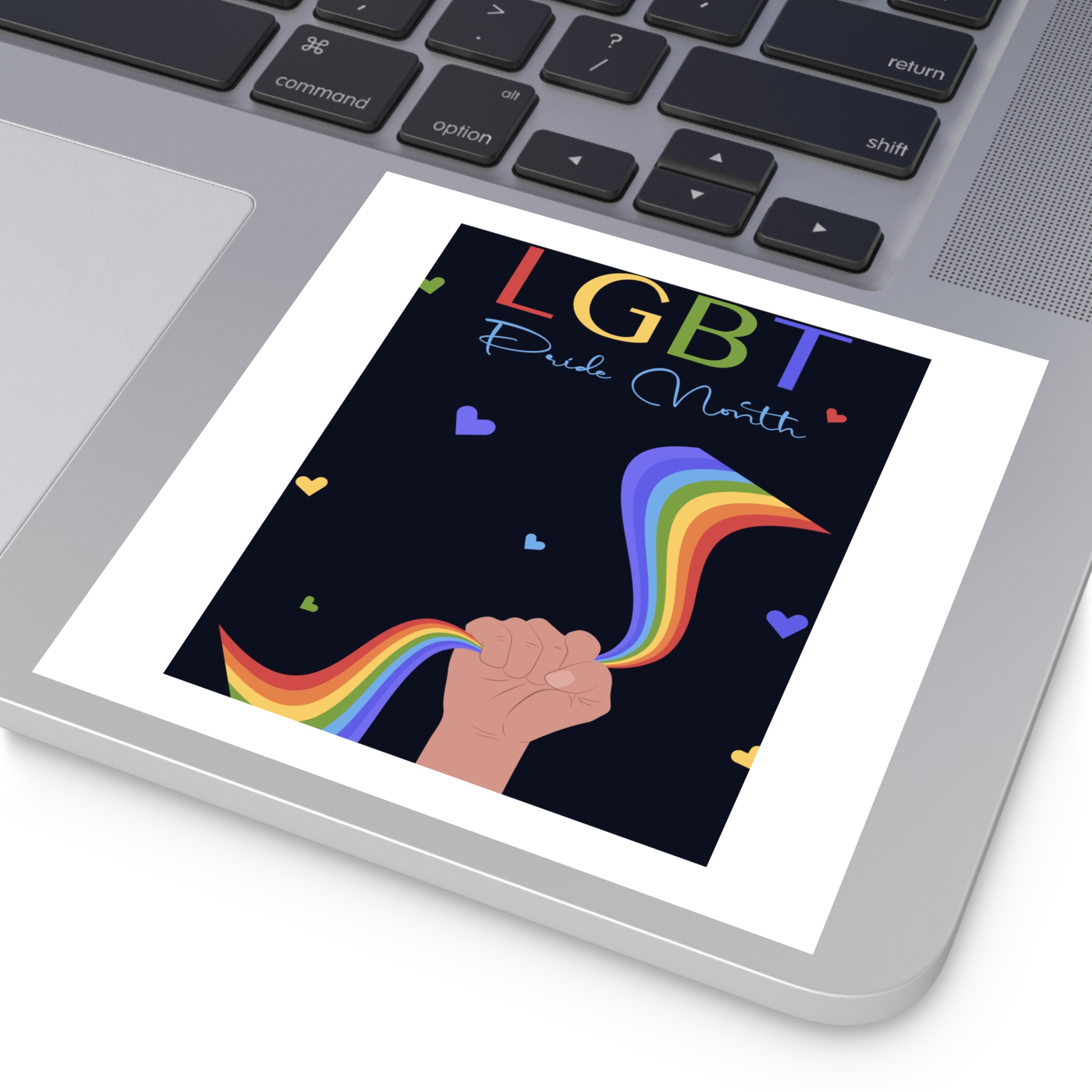 Poster Lgbt Pride Month Laminate Stickers Square - Image 35