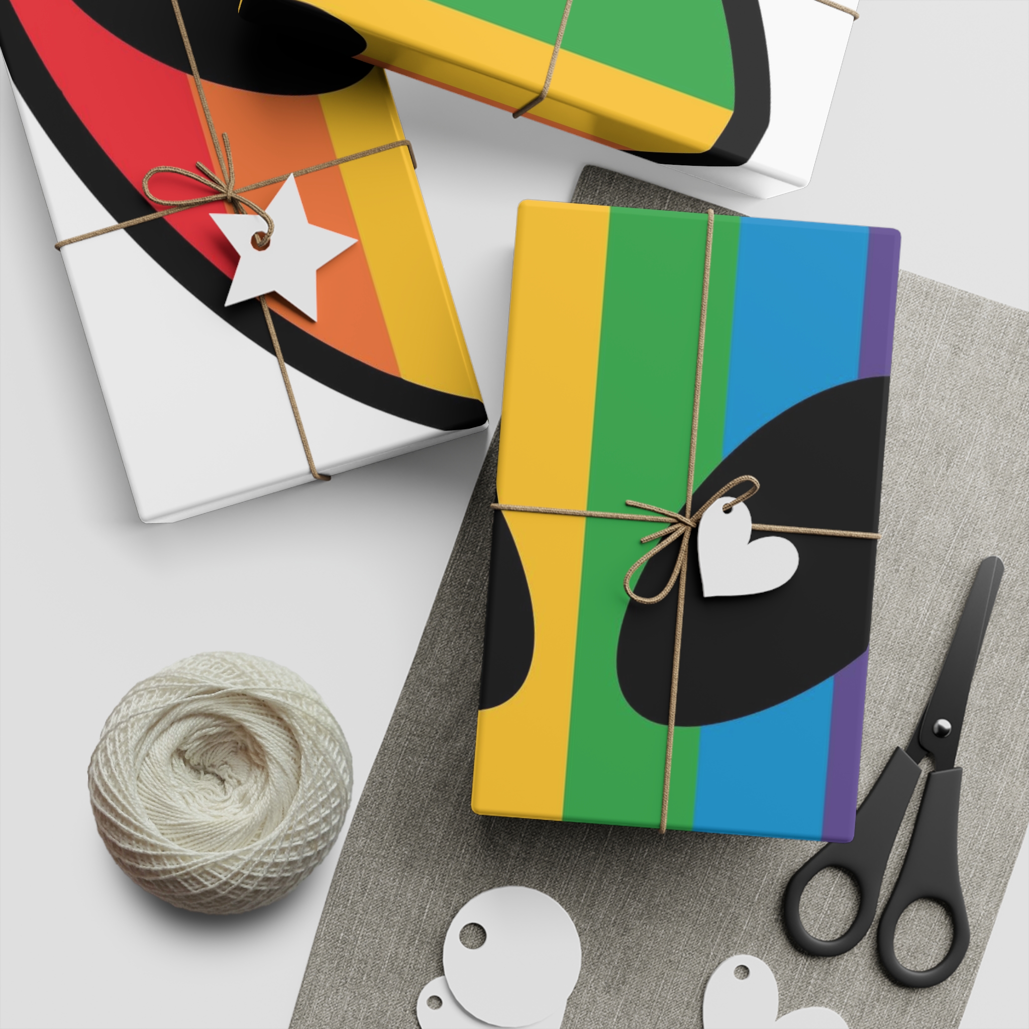 Rainbow Alien Head Lgbt Pride Illustration Gift Wrapping Paper Sheets 1pc - Image 5