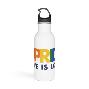 Lgbt Pride Month June 2026 Lesbian Gay Bisexual Transgender Lgbtq Flag Rainbow Love Vector (3) Stainless Steel Water Bottle