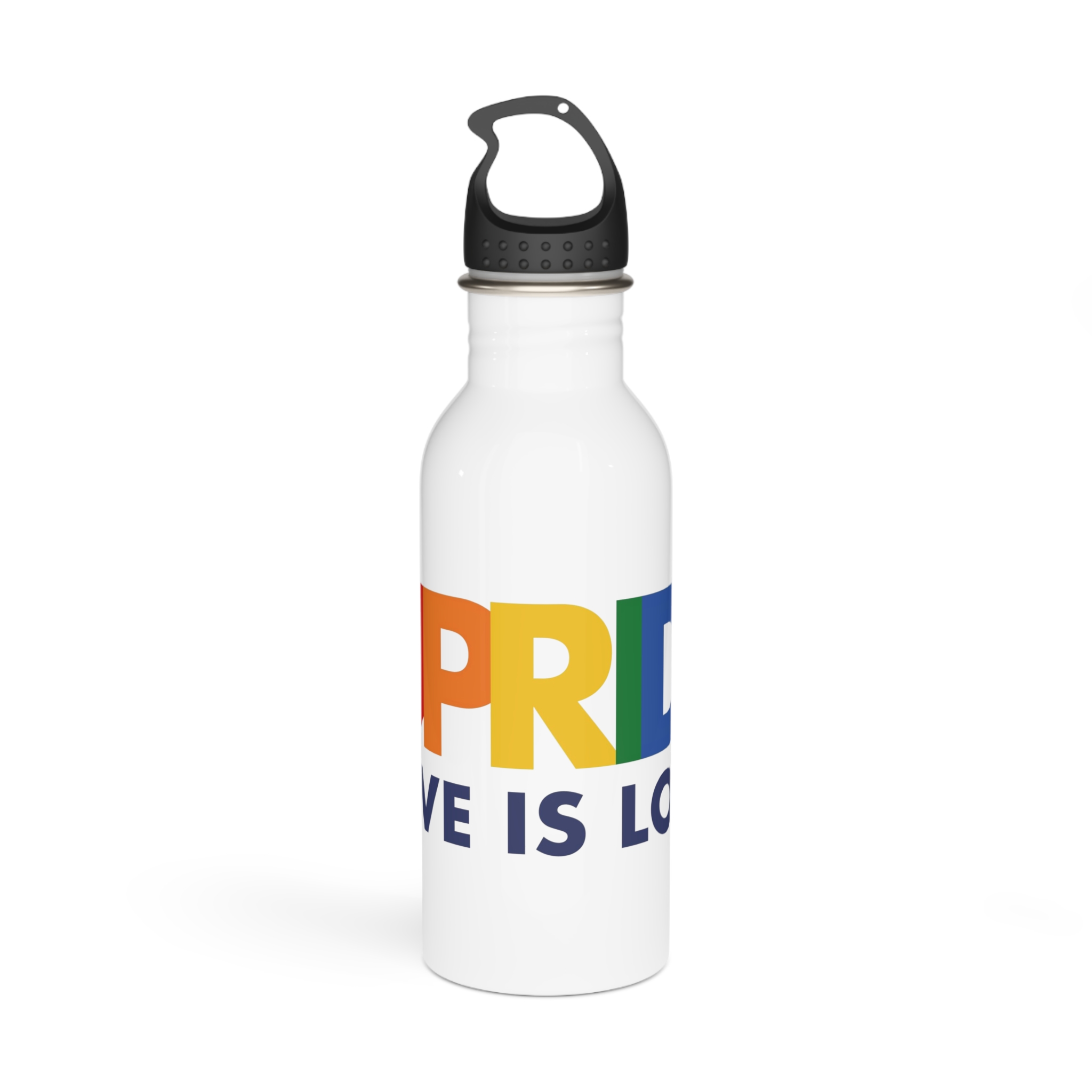 Lgbt Pride Month June 2026 Lesbian Gay Bisexual Transgender Lgbtq Flag Rainbow Love Vector (3) Stainless Steel Water Bottle