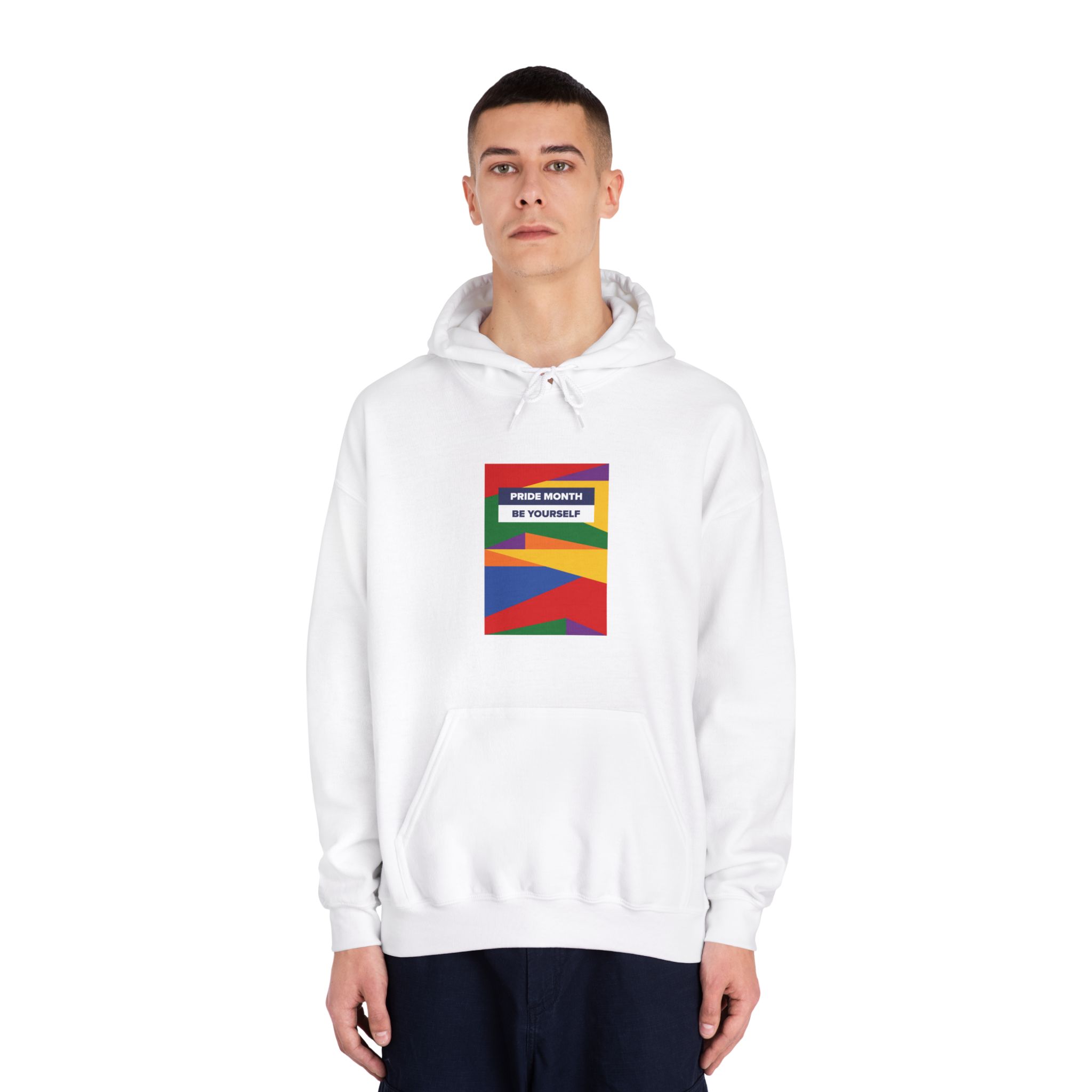 Lgbt Pride Month June Lesbian Gay Bisexual Transgender Lgbtq Flag Rainbow Vector(2) Unisex Dryblend Hooded Sweatshirt - Image 3