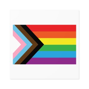 Lgbt Flag New Laminate Stickers Square