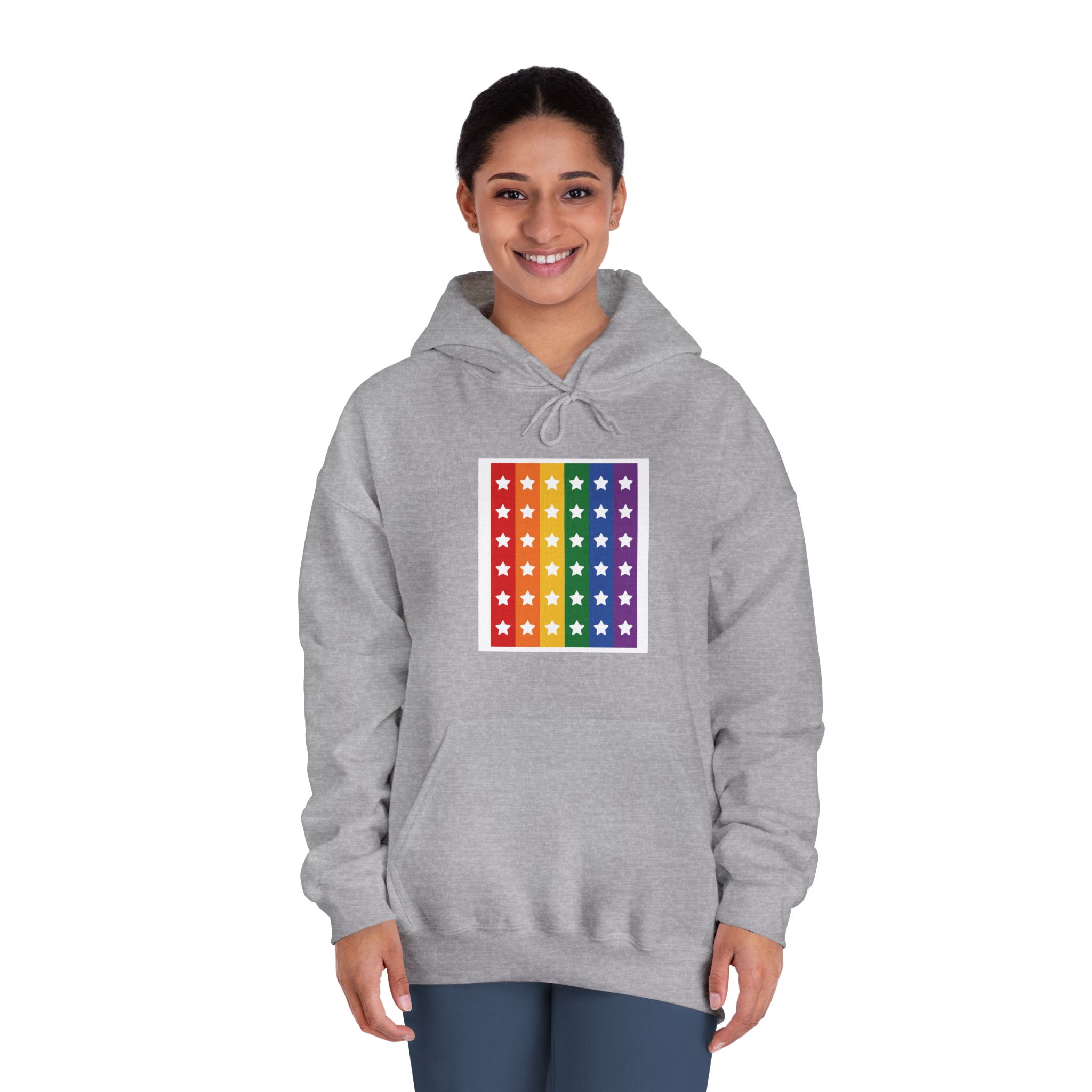 Lgbt Pride Month June Lesbian Gay Bisexual Transgender Lgbtq Flag Rainbow Vector(3) (1) Unisex Dryblend Hooded Sweatshirt - Image 16