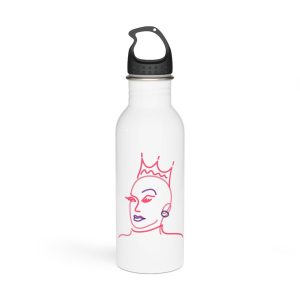 Drag Queen Portrait Clipart Gay Pride Illustration Vector Stainless Steel Water Bottle