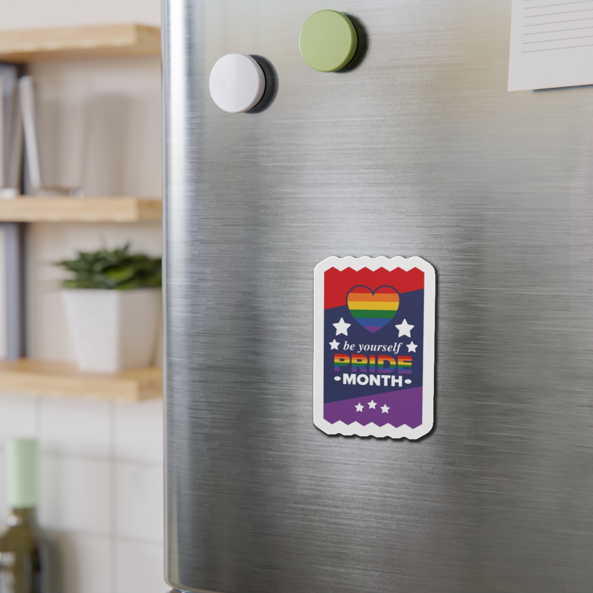Lgbt Pride Month June Lesbian Gay Bisexual Transgender Love Lgbtq Flag Rainbow Vector Die Cut Magnets - Image 9