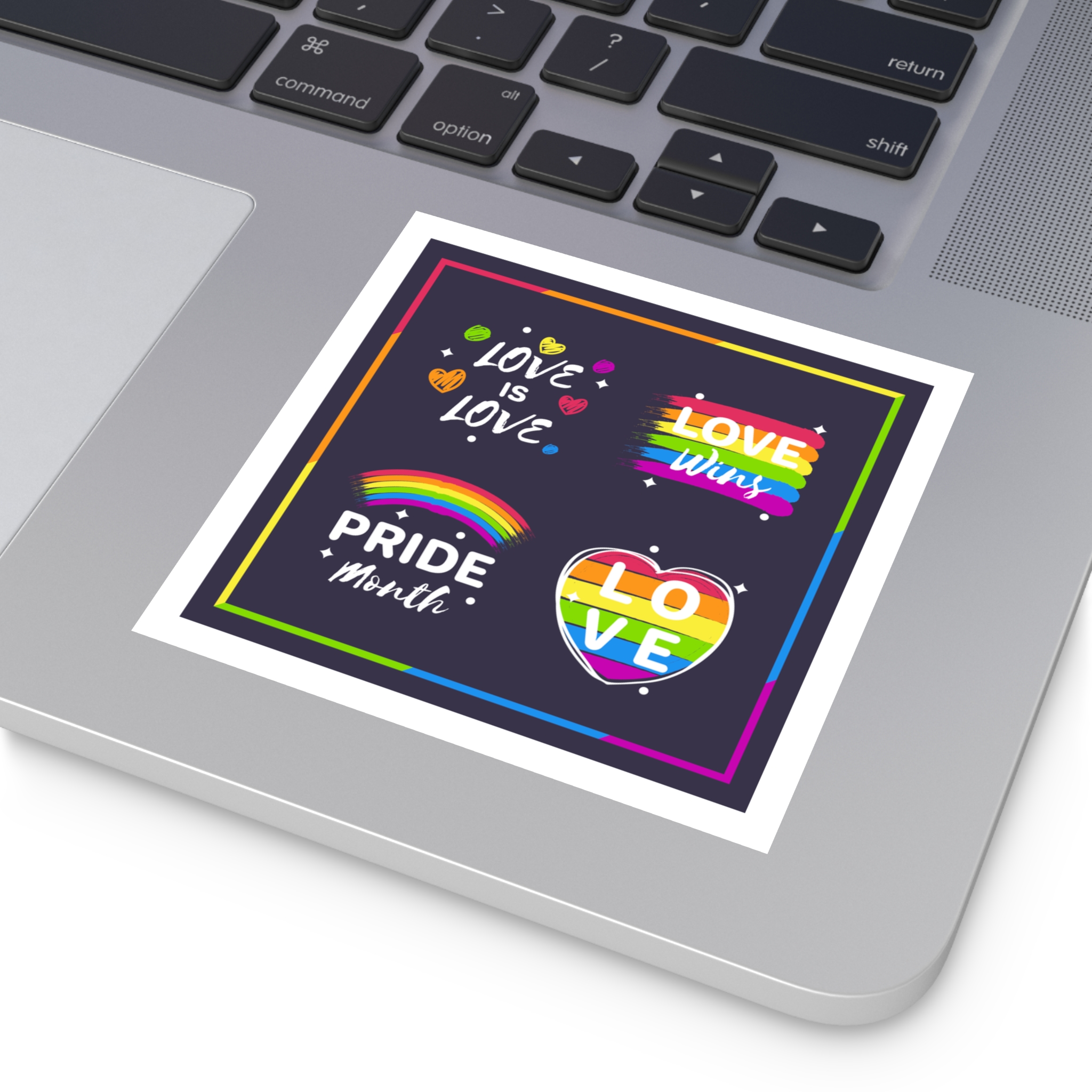 Pride Day Badges Set Laminate Stickers Square - Image 19