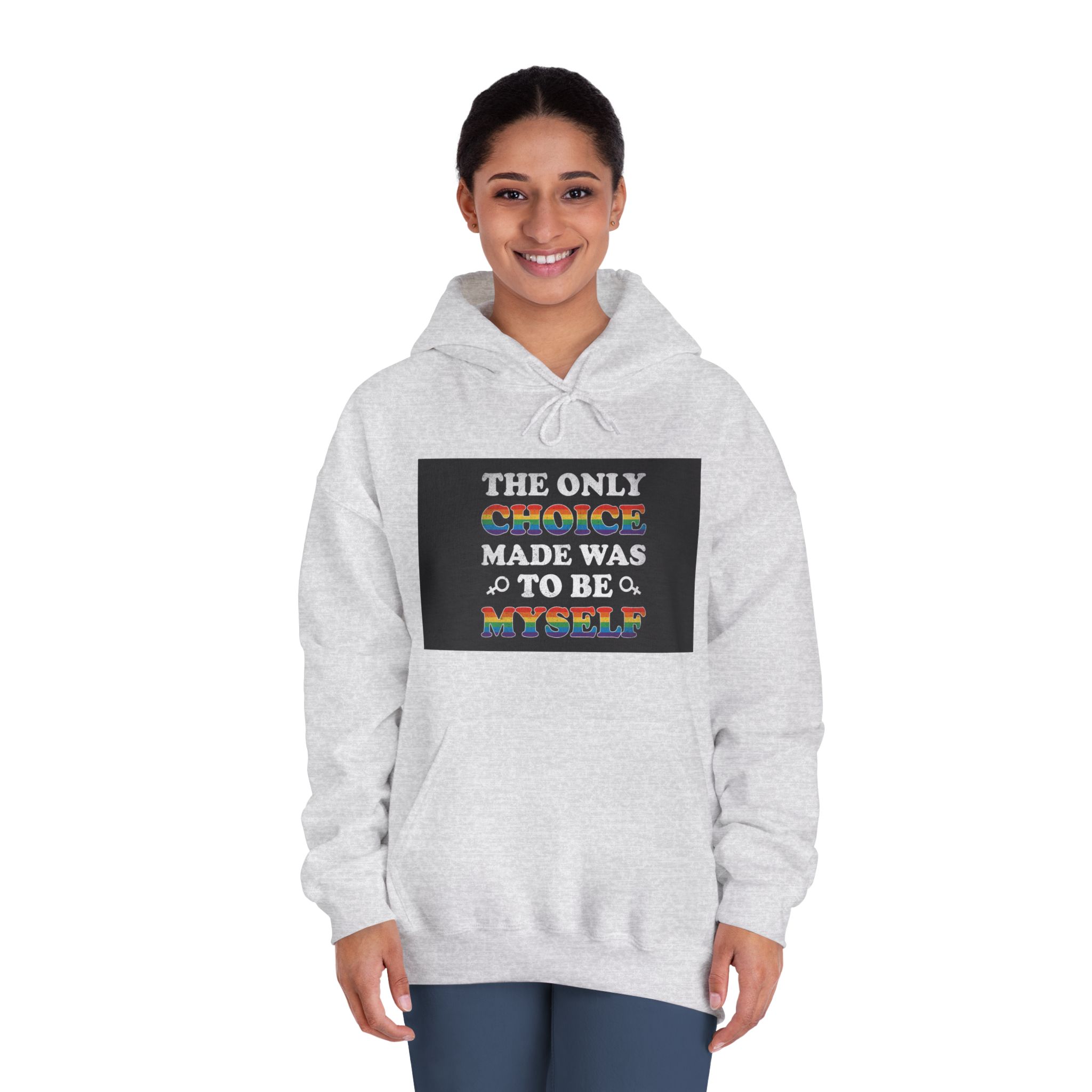 Mother Day Pride Rainbow Typography Vector Premium T Shirt Unisex Dryblend Hooded Sweatshirt - Image 8