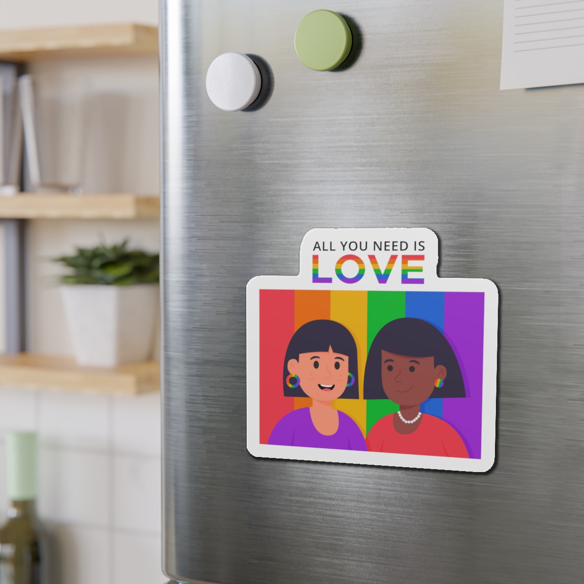 Flat Pride Day Illustration Die Cut Magnets - Image 12