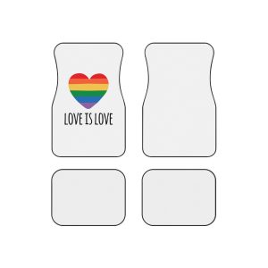 Vector Sketch Lgbt Rainbow Love Is Love Lettering Car Mats Set Of 4