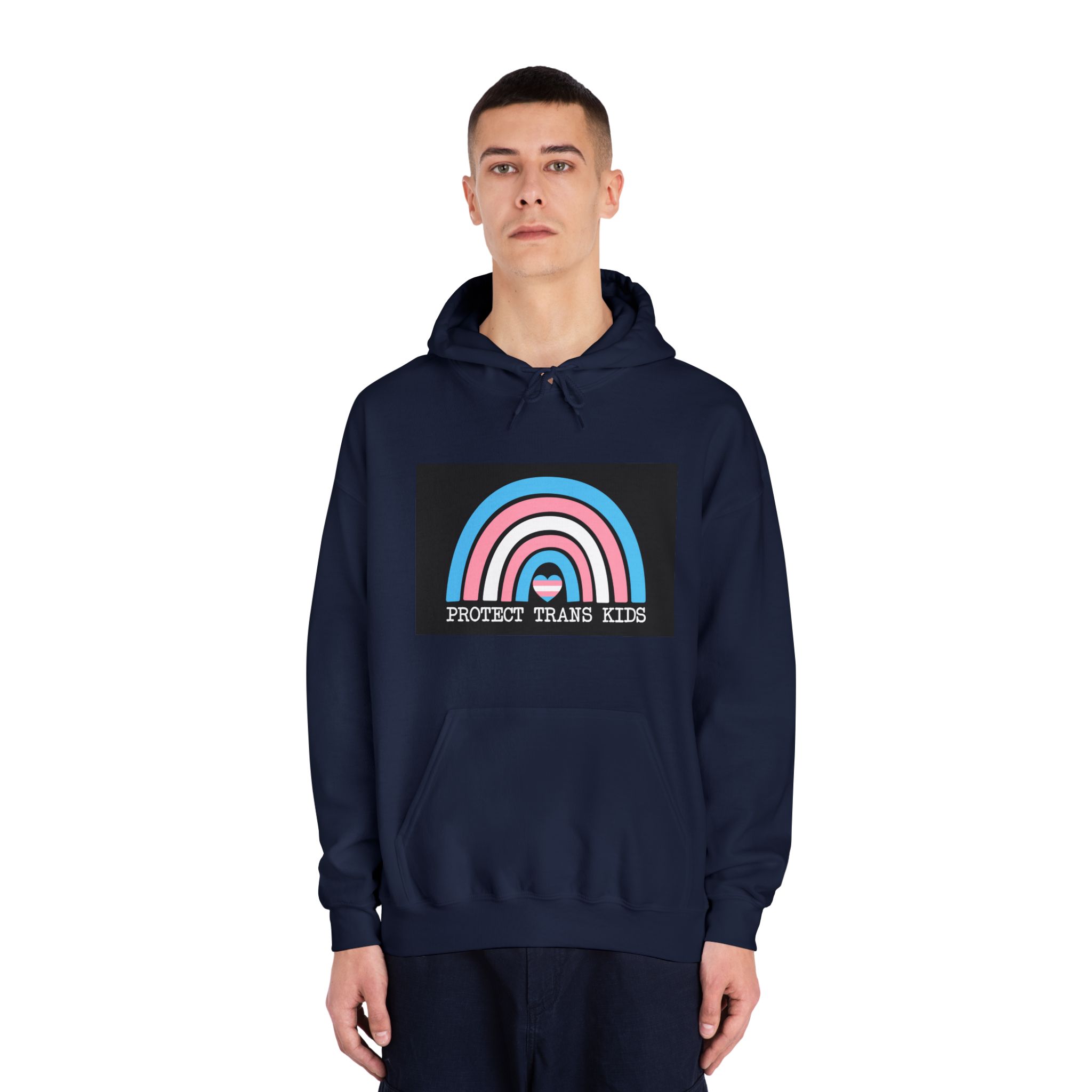 Poster That Says Protection Boys Their Kids Unisex Dryblend Hooded Sweatshirt - Image 31