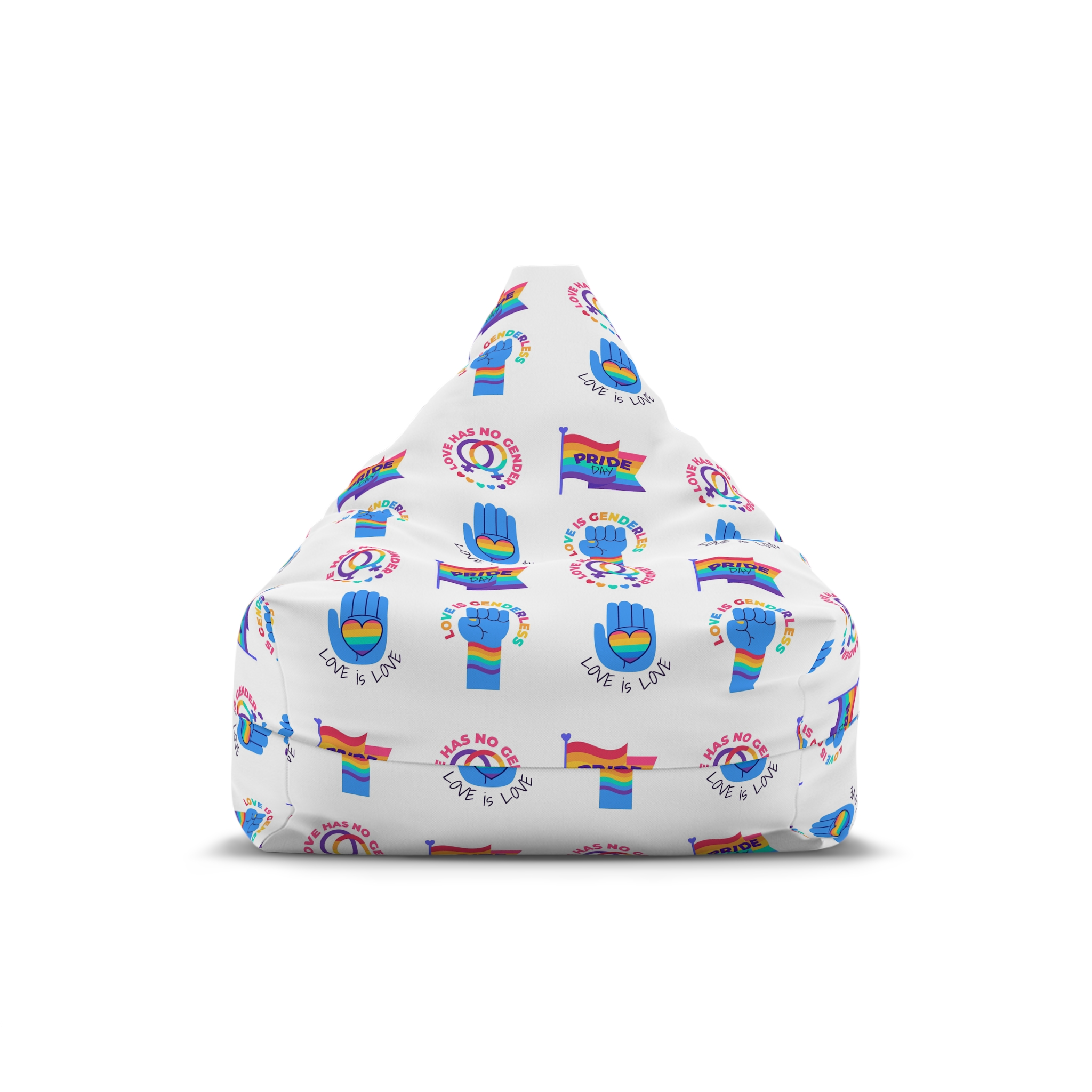 Flat Labels Collection Pride Month Celebration(1) Bean Bag Chair Cover