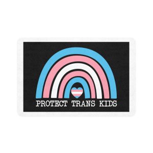 Poster That Says Protection Boys Their Kids Pet Food Mat 12x18