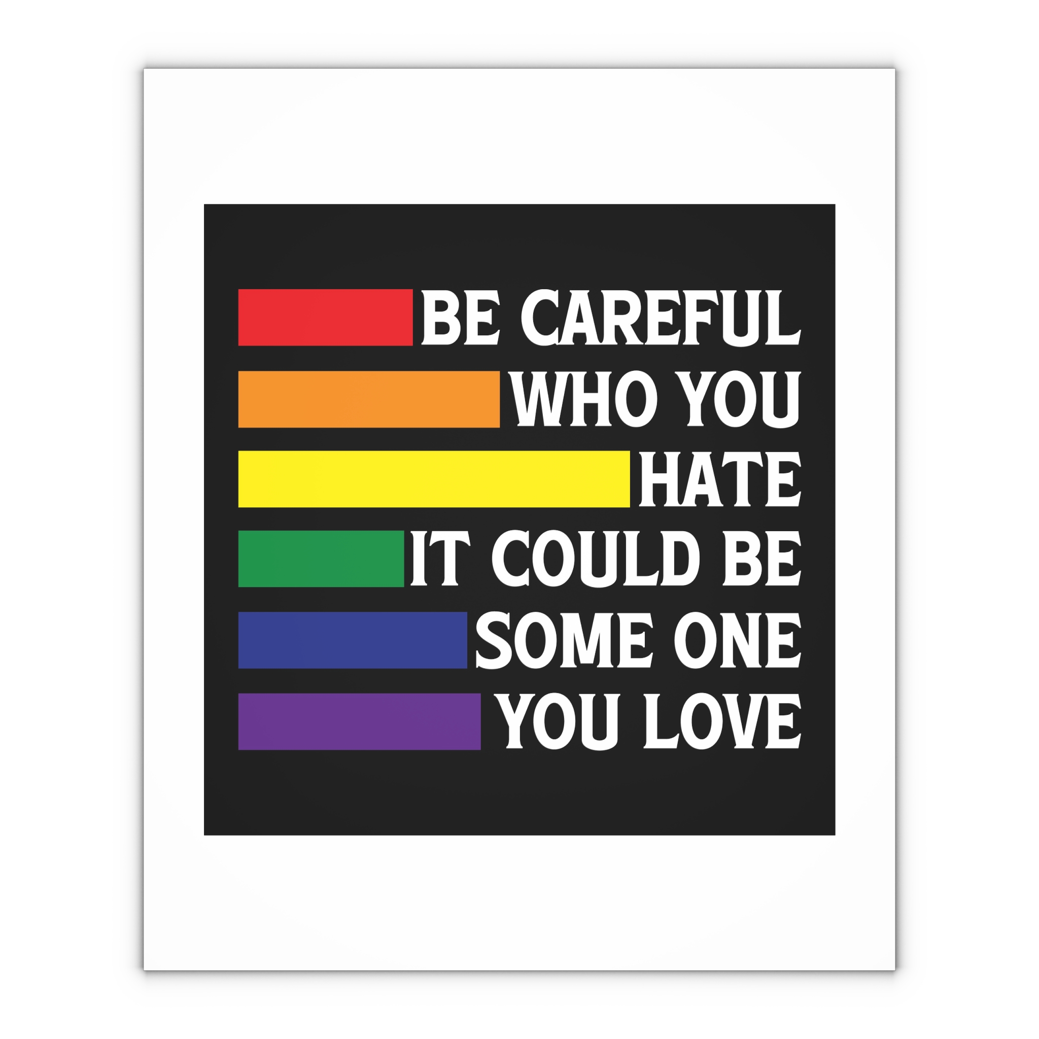Be Careful Who You Hate It Could Be Some One You Love Shirt Design Vector Illustration Gift Wrapping Paper Sheets 1pc - Image 4