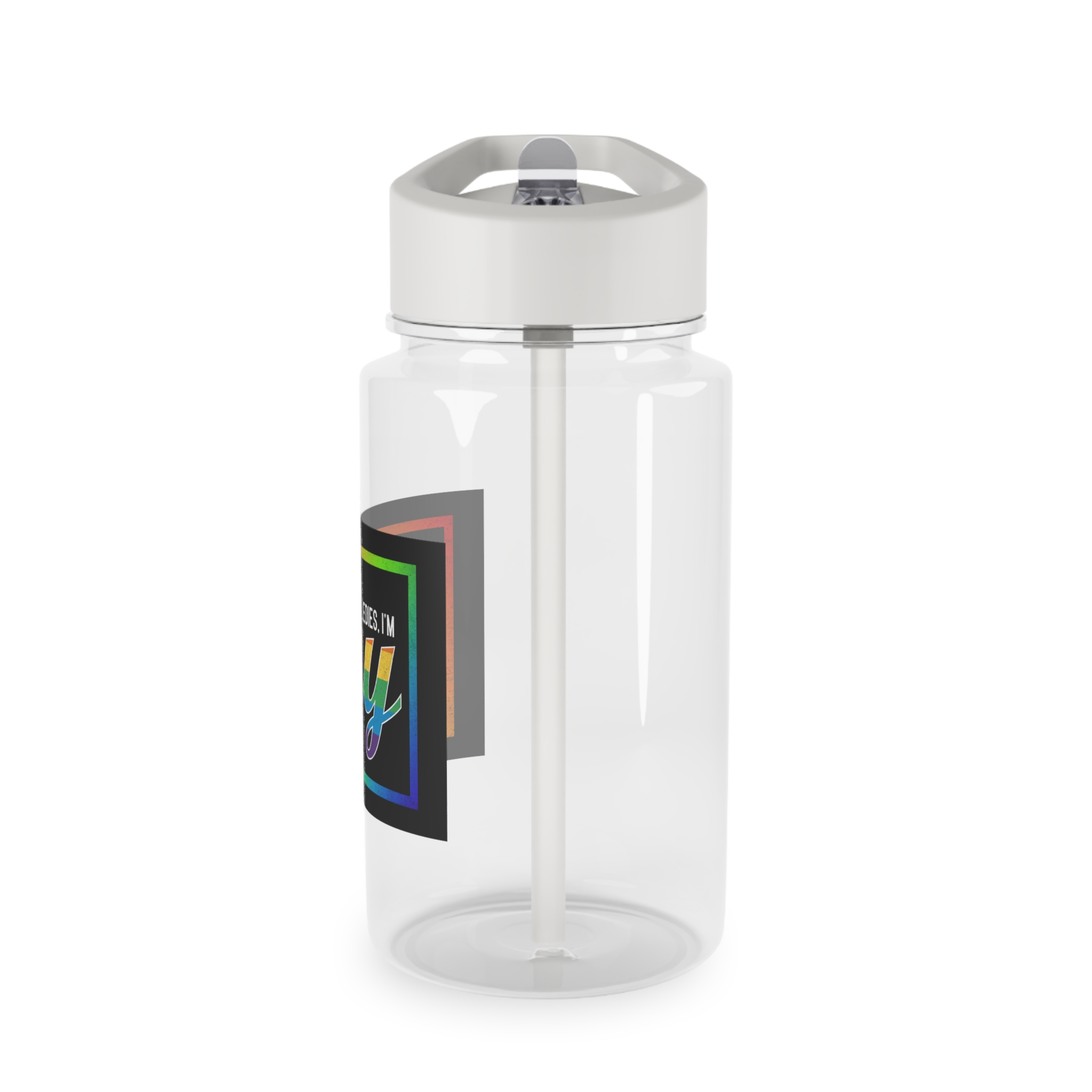 Pride Gay Rainbow Typography Vector Premium T Shirt(3) Tritan Water Bottle - Image 3