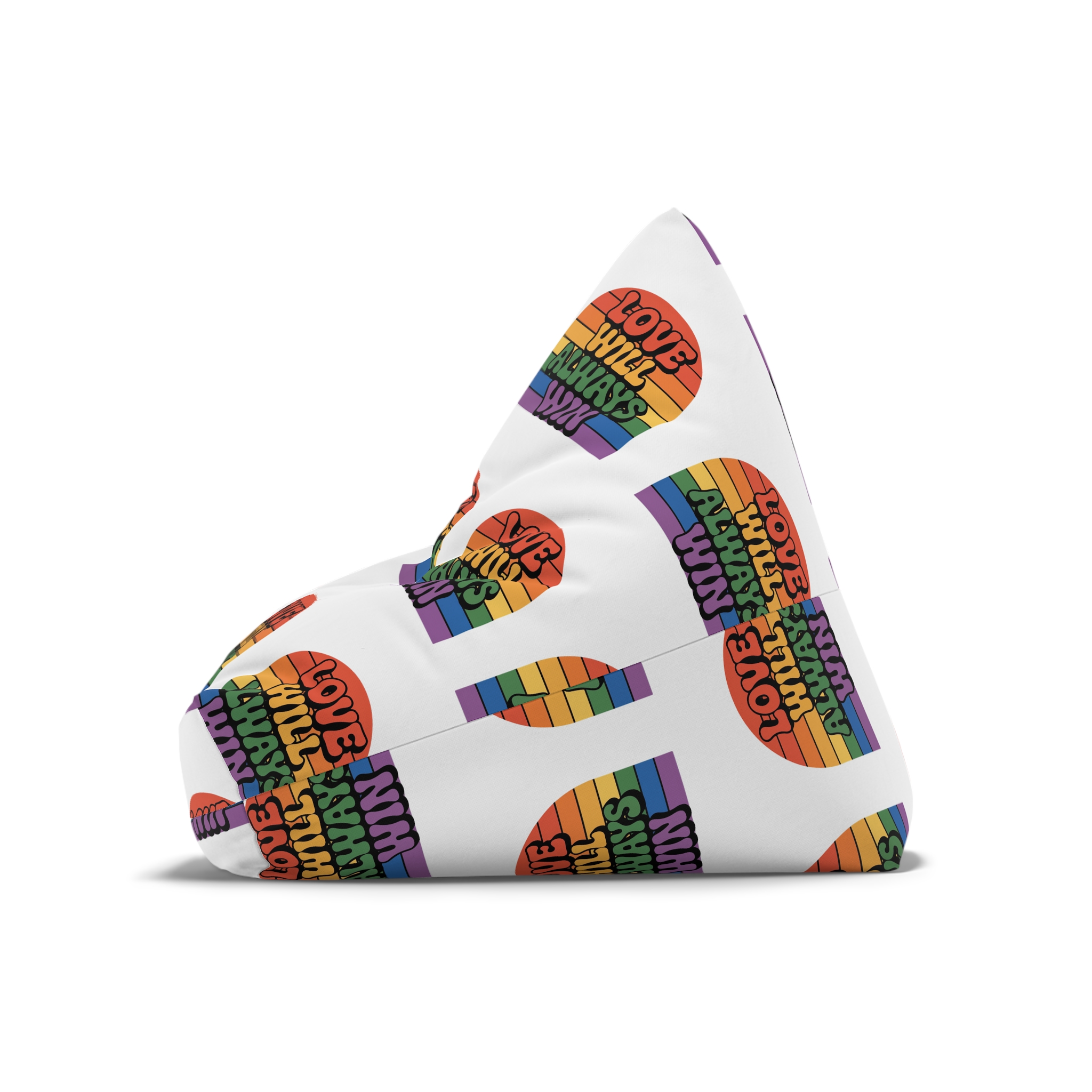 Love Will Always Win Pride Celebration Bean Bag Chair Cover - Image 8