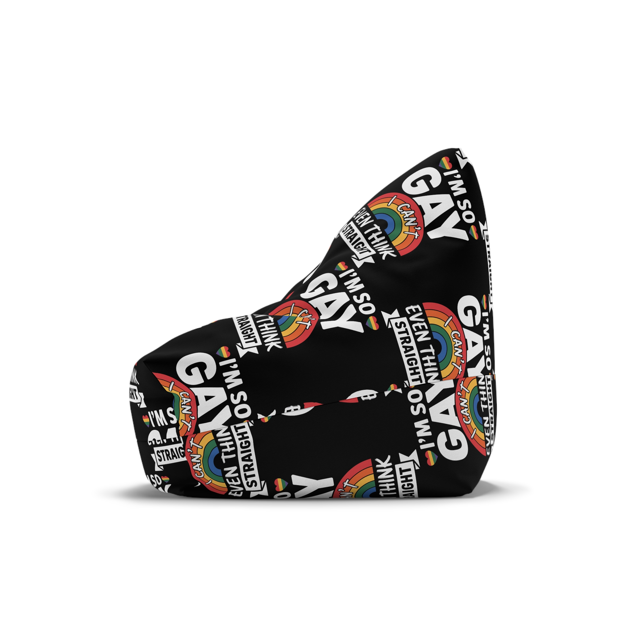 Im So Gay I Cant Even Think Straight Pride Design Bean Bag Chair Cover - Image 4