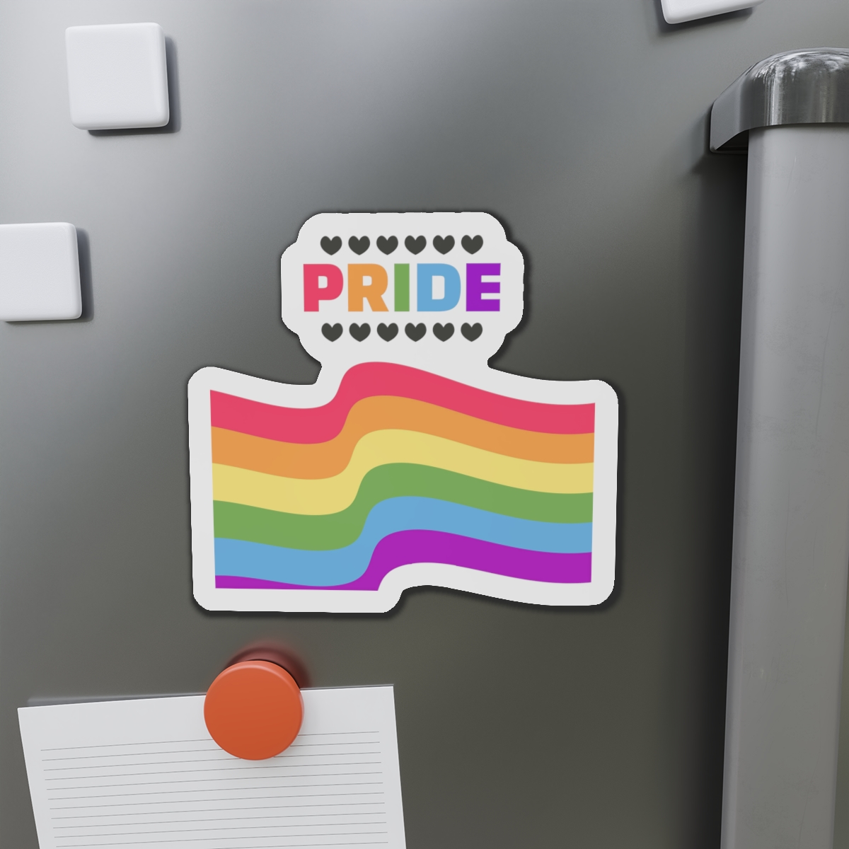 Pride Background With Flag Lgbtq Pride Die Cut Magnets - Image 14