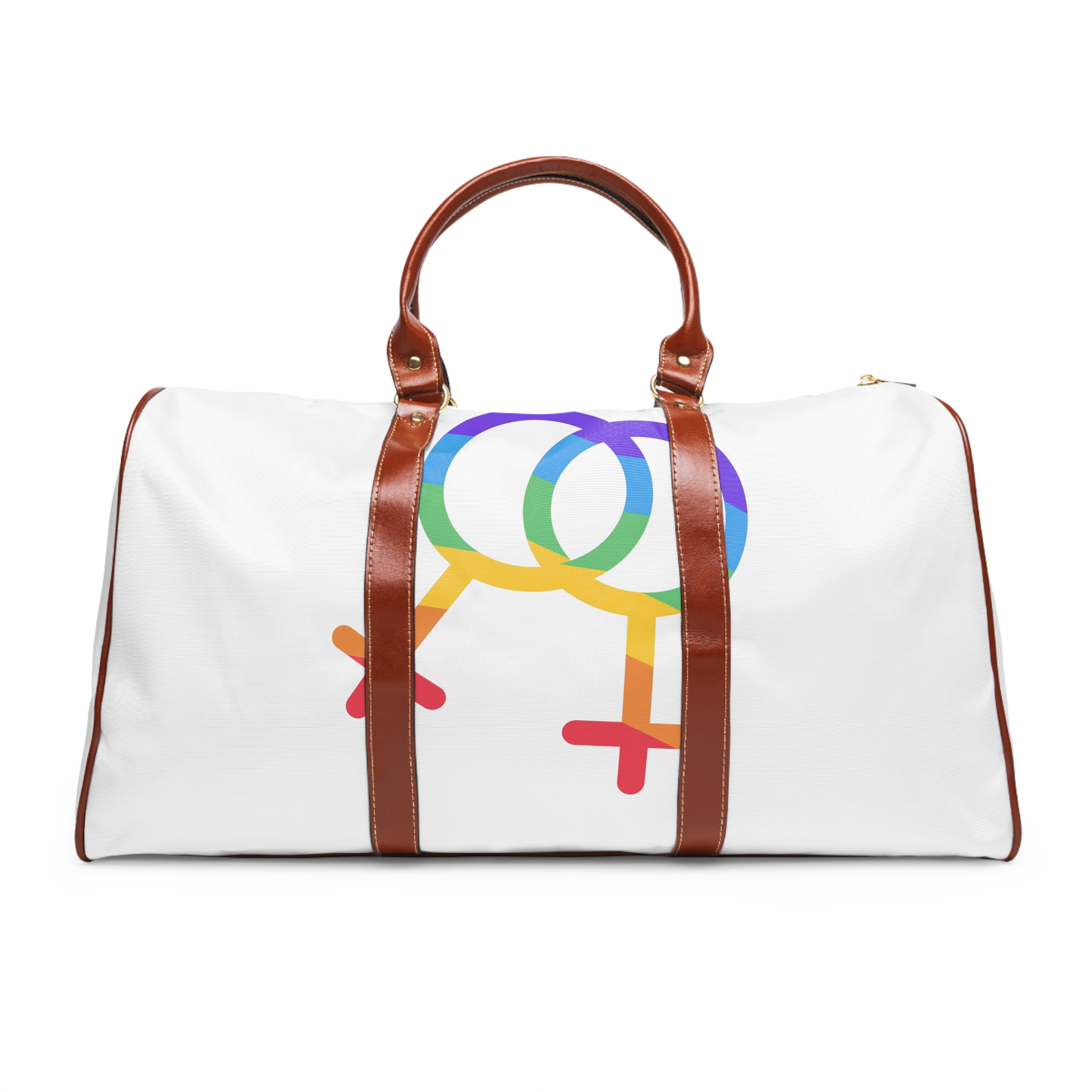 Gay Symbol Lgbtq Pride Colors Vector Illustration Waterproof Travel Bag
