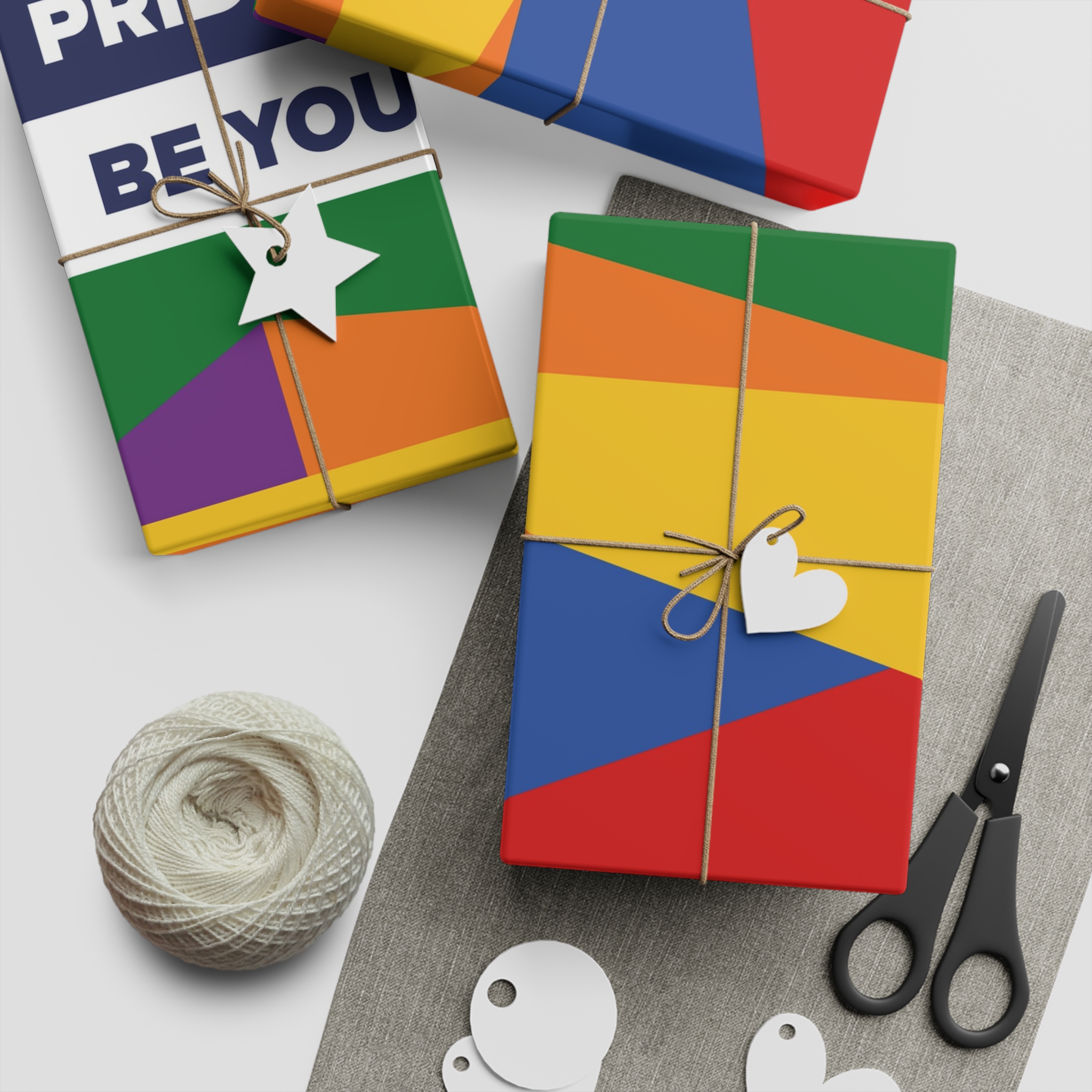 Lgbt Pride Month June Lesbian Gay Bisexual Transgender Lgbtq Flag Rainbow Vector(2) Gift Wrapping Paper Sheets 1pc - Image 2