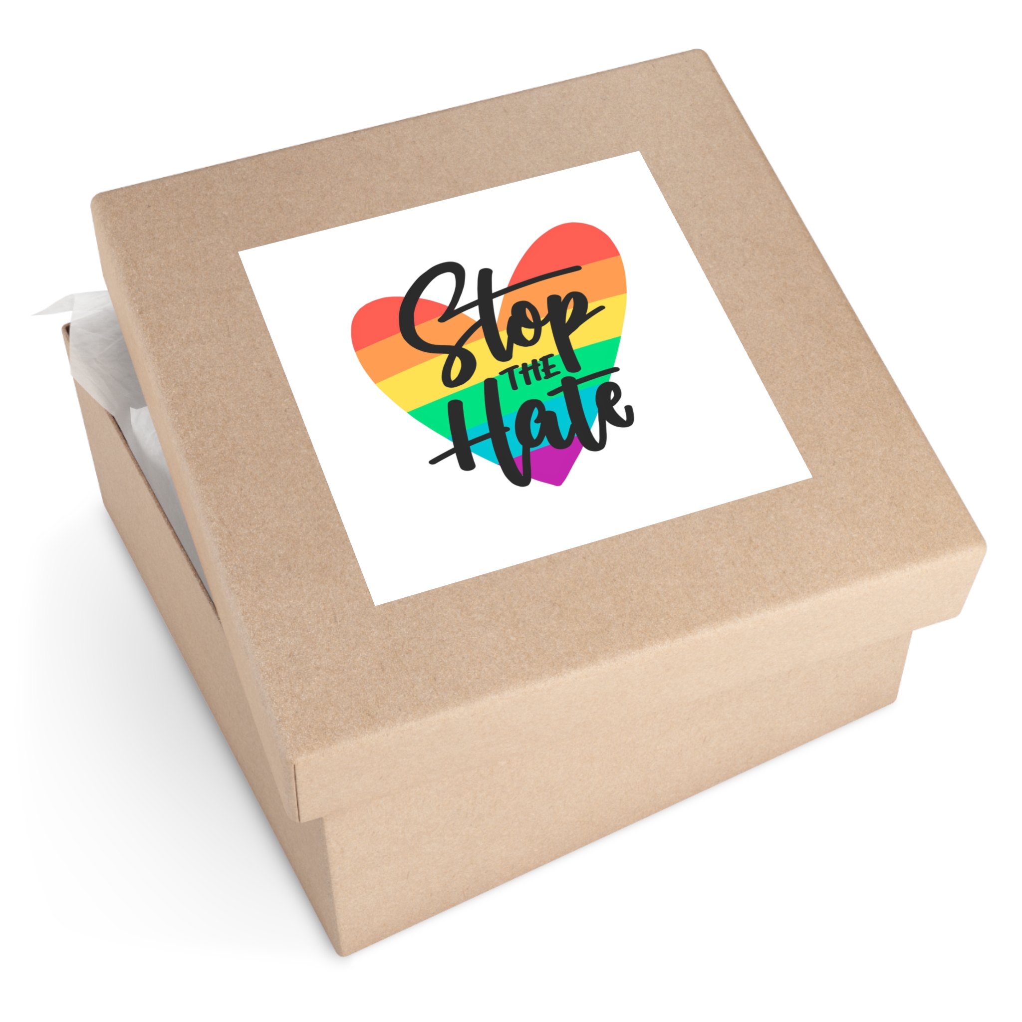 Pride Day Lettering Concept(1) Laminate Stickers Square - Image 63