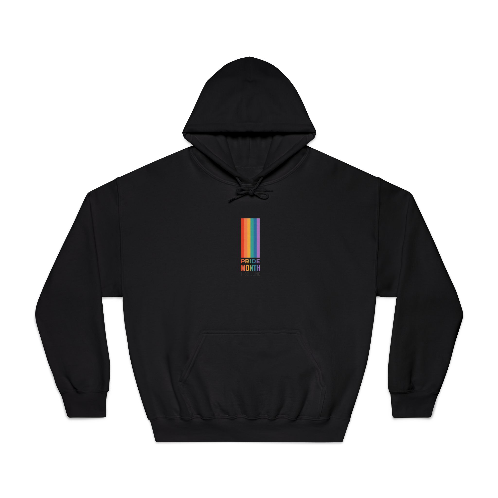 Lgbtq Pride Month Vertical Banner Card Poster Template With Rainbow Gay Parade Celebration Vector Unisex Dryblend Hooded Sweatshirt - Image 9