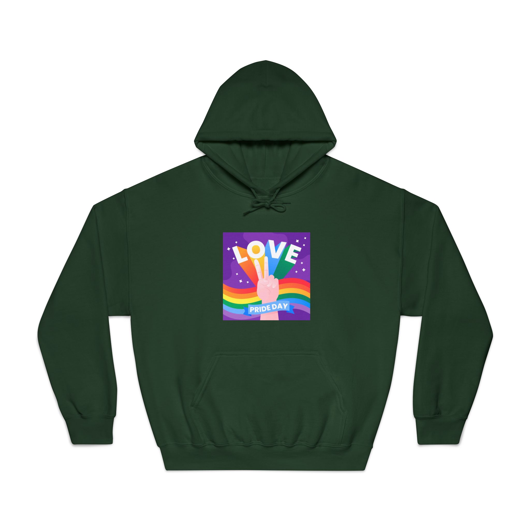 Pride Day Event Message Design Unisex Dryblend Hooded Sweatshirt - Image 21