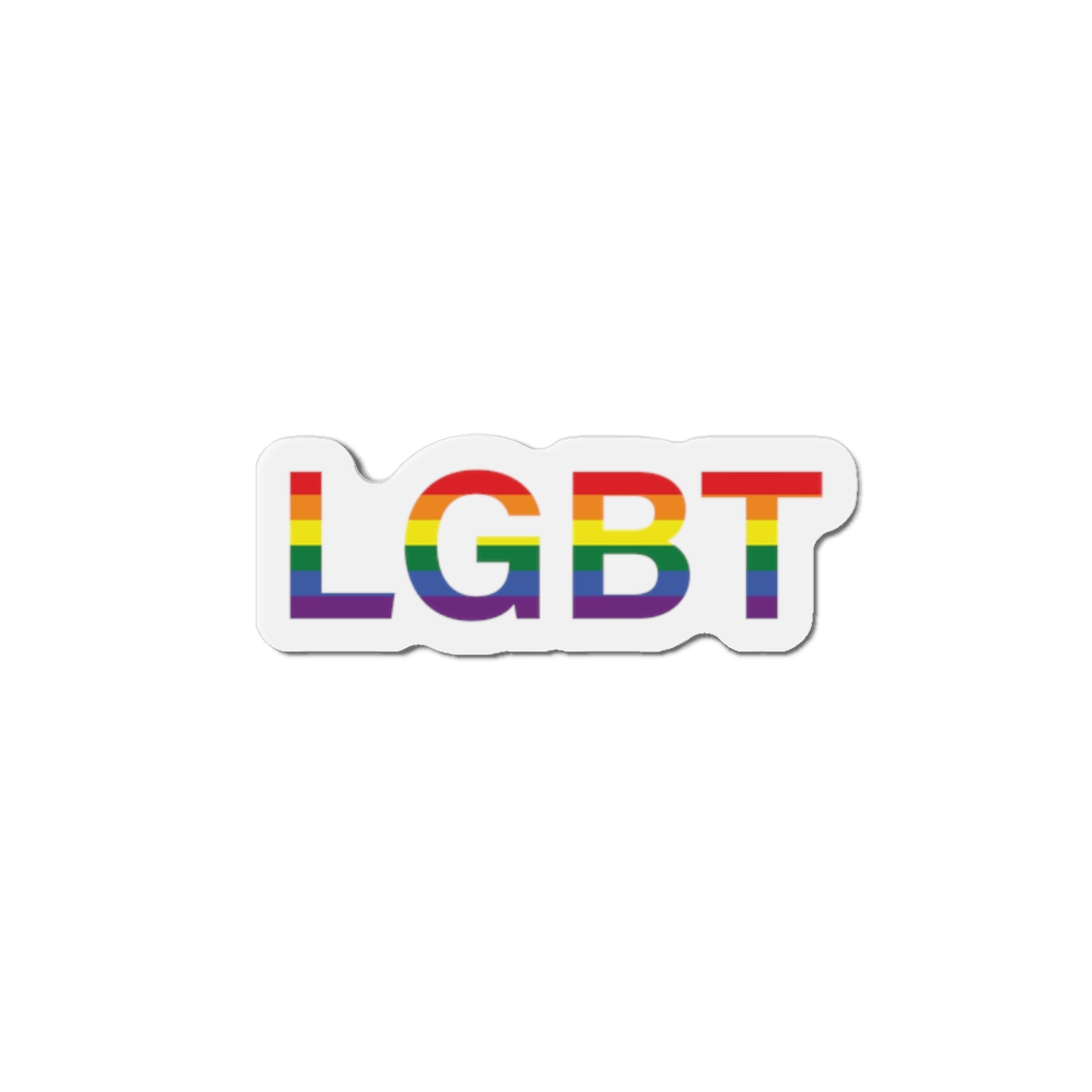 Lgbt Word Text Letter Rainbow Color Flag Isolated White Background Vector Illustration(1) Die Cut Magnets