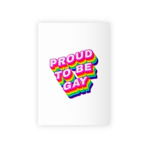 Rainbow Word Proud Be Gay Typography Design Element Gift Wrapping Paper Rolls 1pc