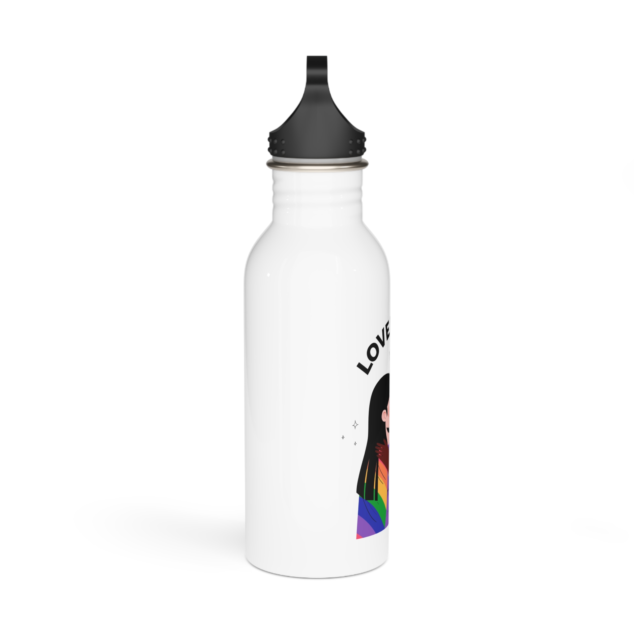 Flat Pride Month Lgbt Illustration Stainless Steel Water Bottle - Image 2