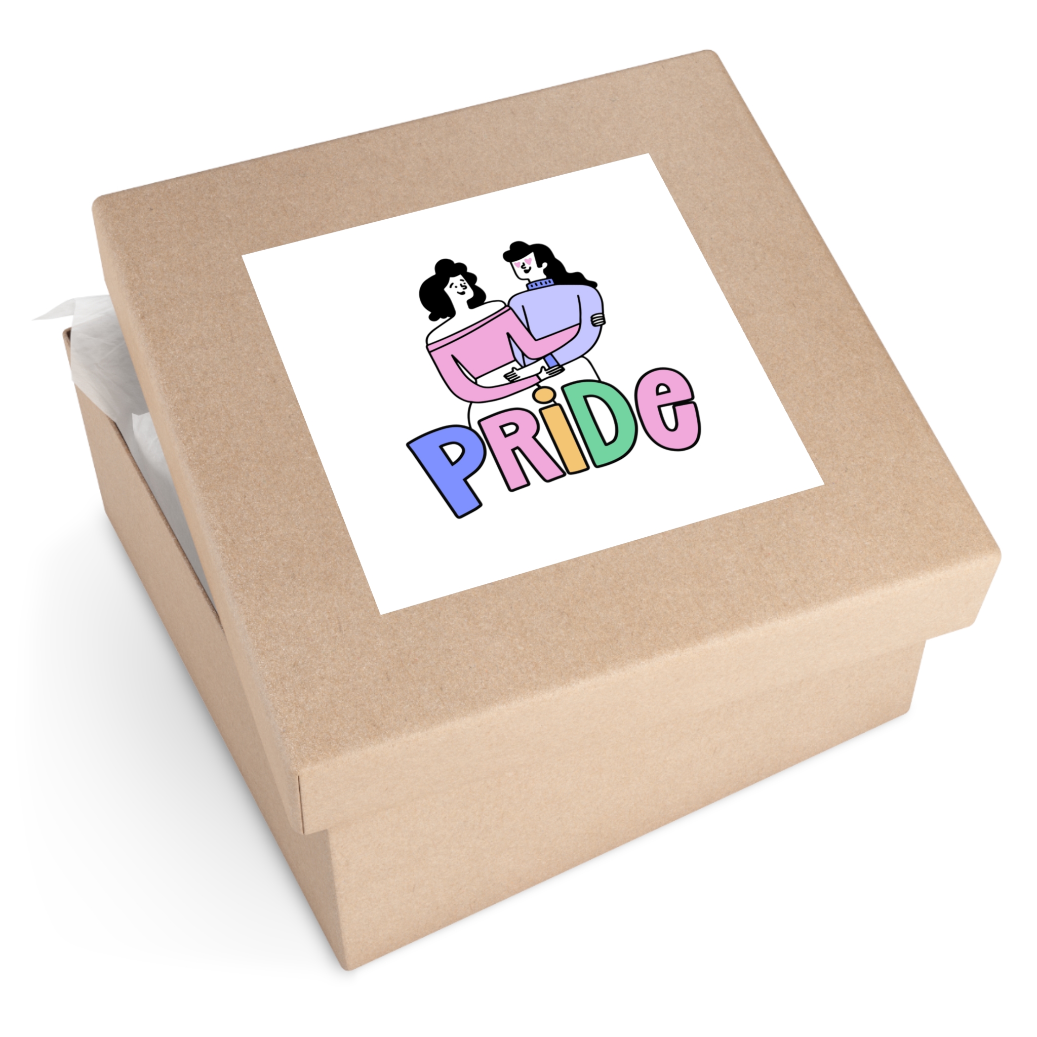 Pride Day Lettering Laminate Stickers Square - Image 59