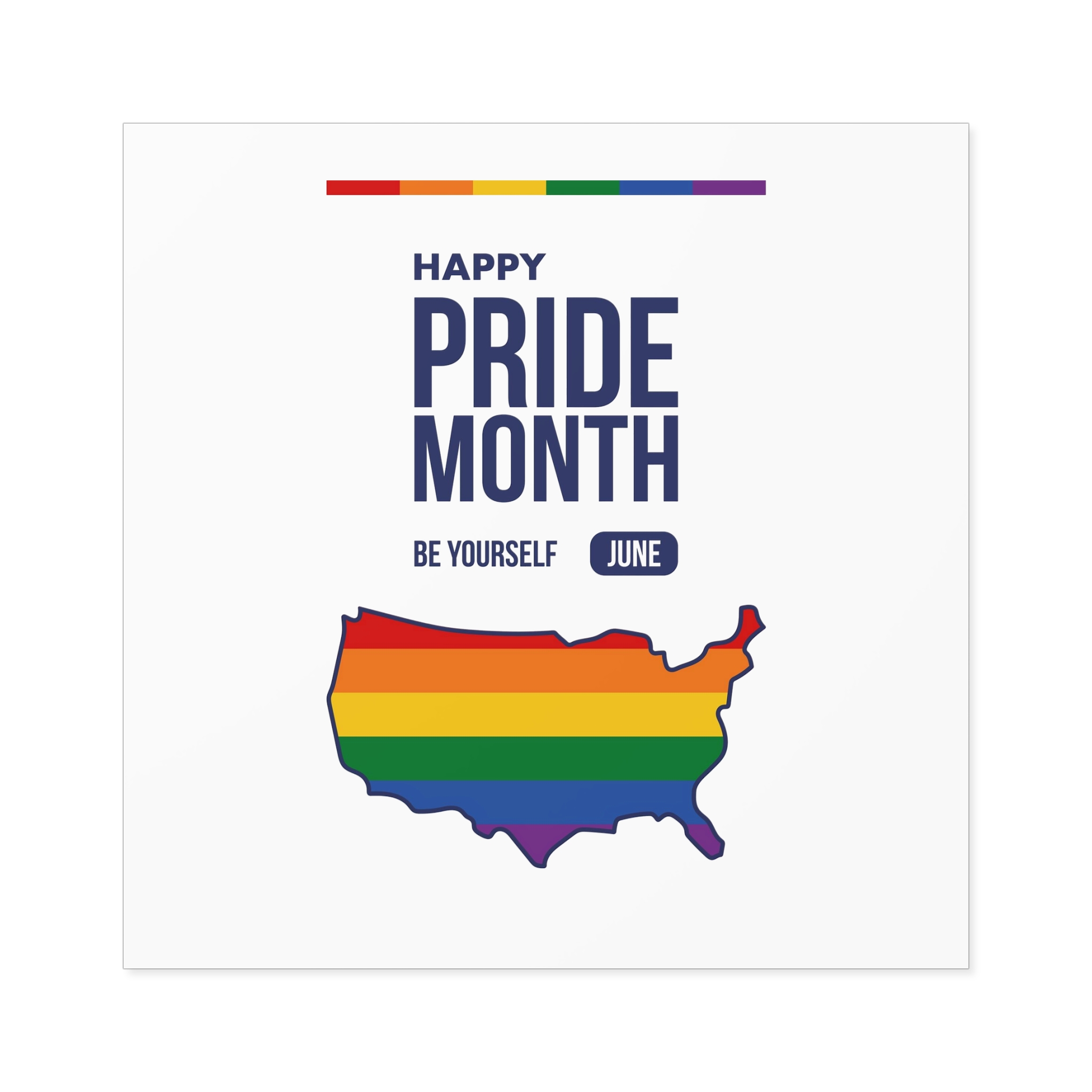 Lgbt Pride Month June 2026 Lesbian Gay Bisexual Transgender Lgbtq Flag Rainbow Love Vector (2) Laminate Stickers Square - Image 57