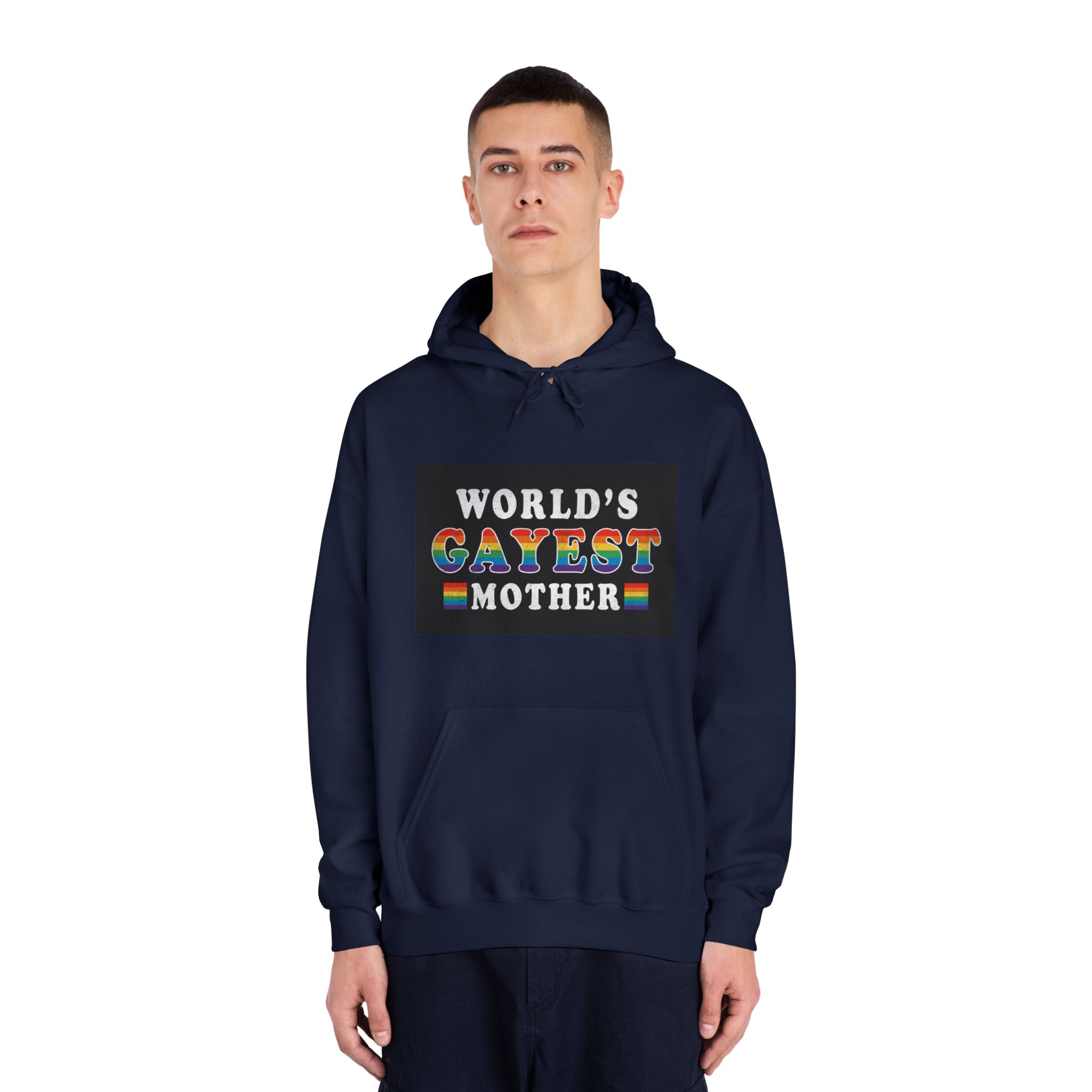 Mother Day Pride Rainbow Typography Vector Premium T Shirt(1) Unisex Dryblend Hooded Sweatshirt - Image 31