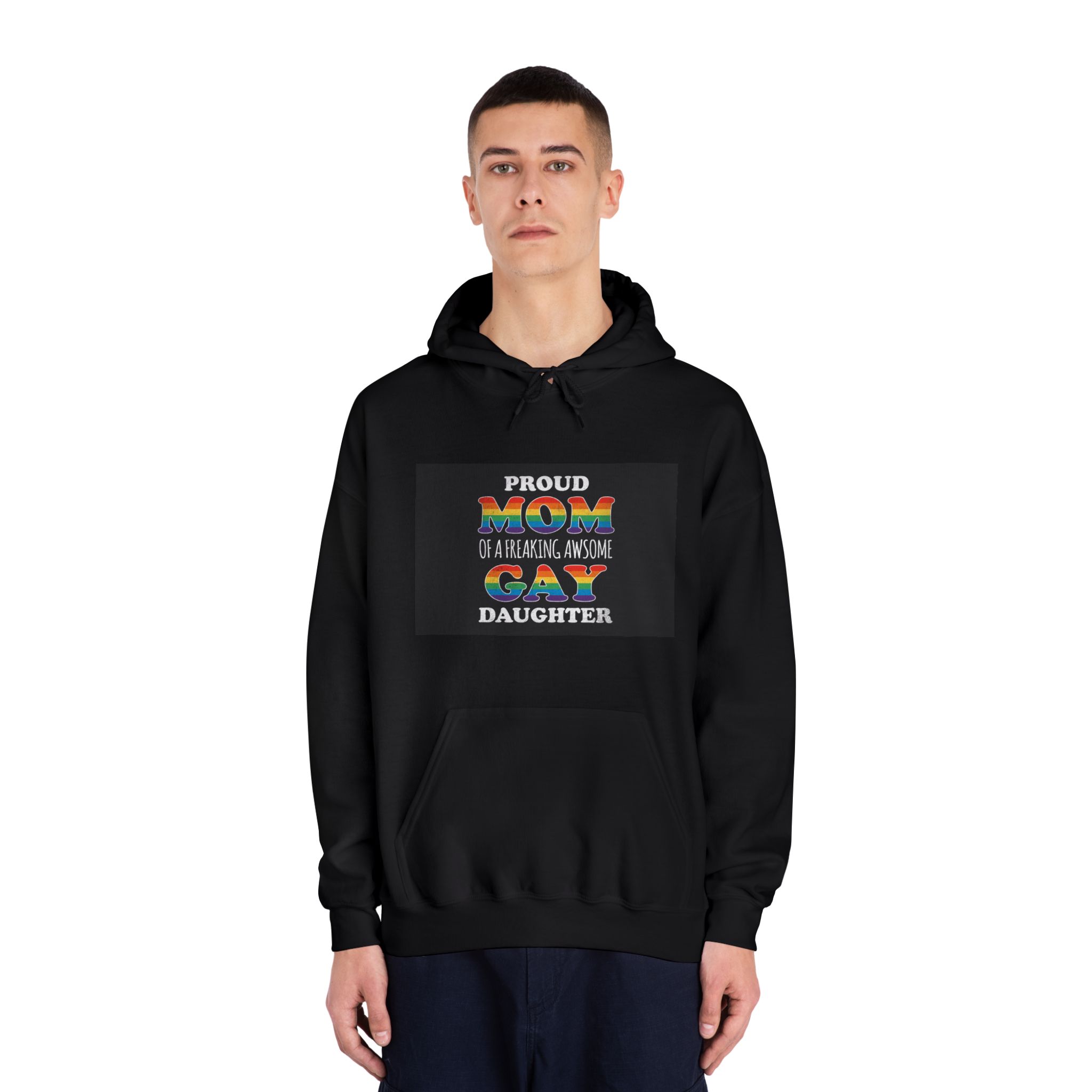 Mother Day Pride Rainbow Typography Vector Premium T Shirt(3) Unisex Dryblend Hooded Sweatshirt - Image 11