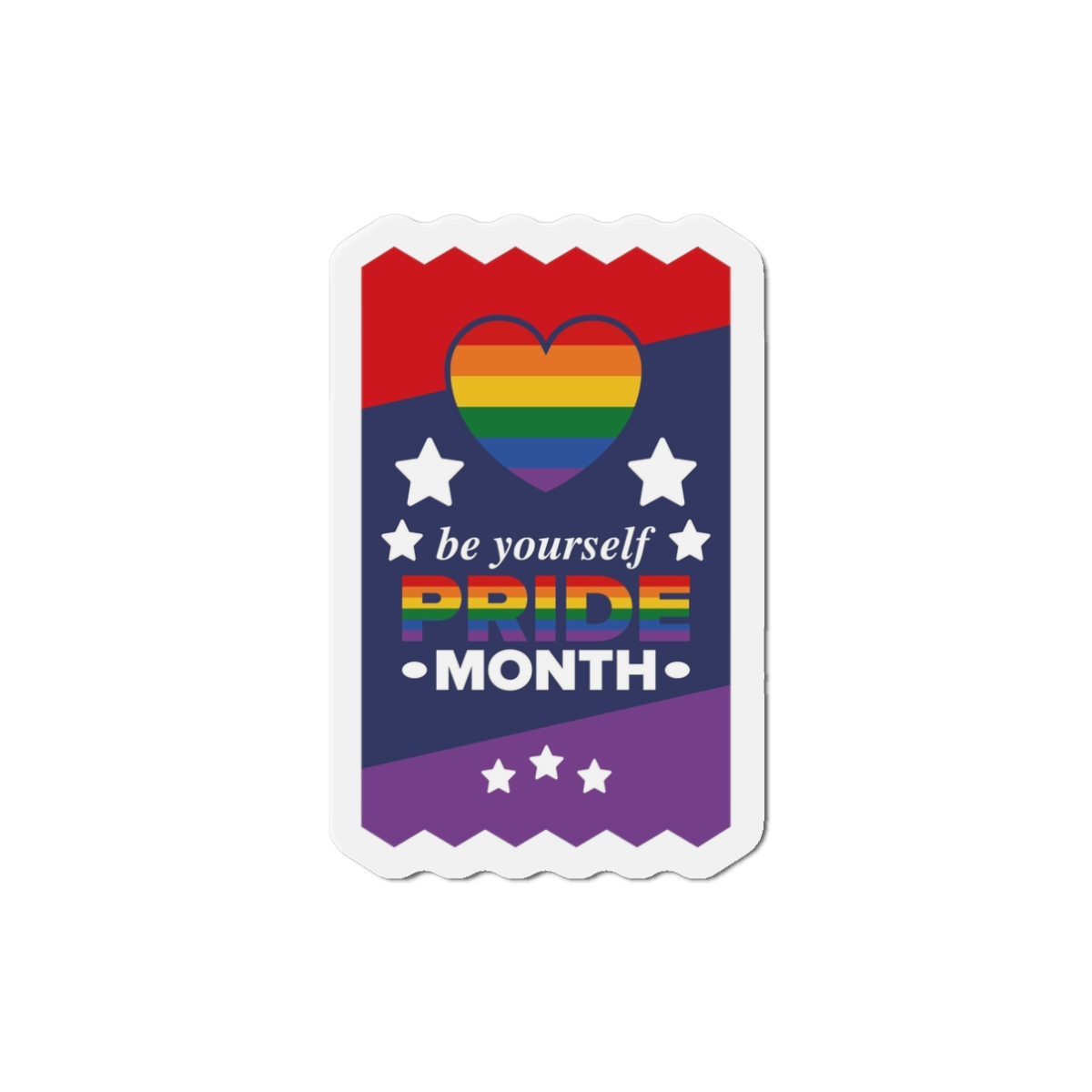 Lgbt Pride Month June Lesbian Gay Bisexual Transgender Love Lgbtq Flag Rainbow Vector Die Cut Magnets - Image 4