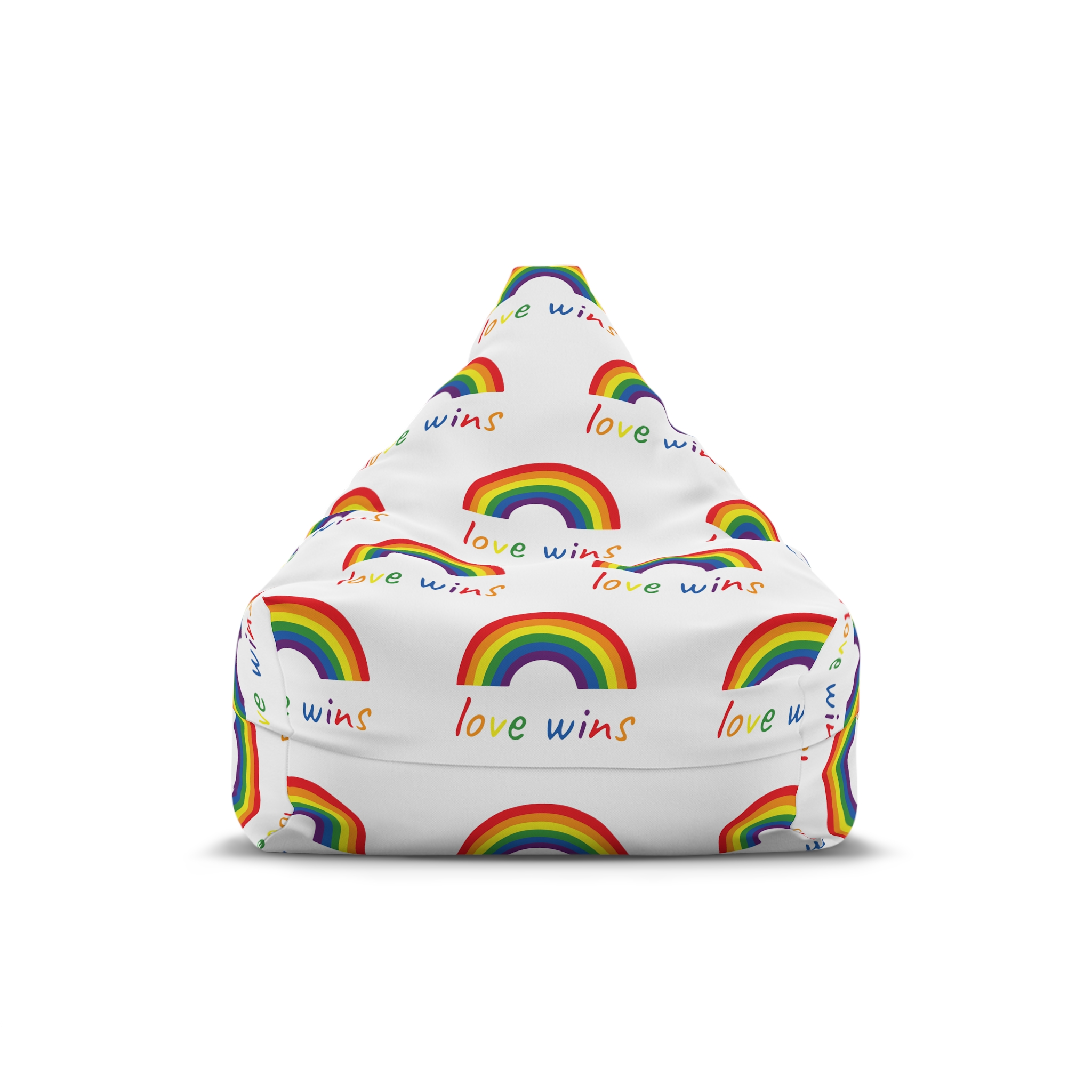 Colorful Rainbow Shape Bisexual Pride Flag Happy Pride Day Lgbtqia Community Pride Month Vector Hand Drawn Doodle Posters Stickers Logo Cards(1) Bean Bag Chair Cover